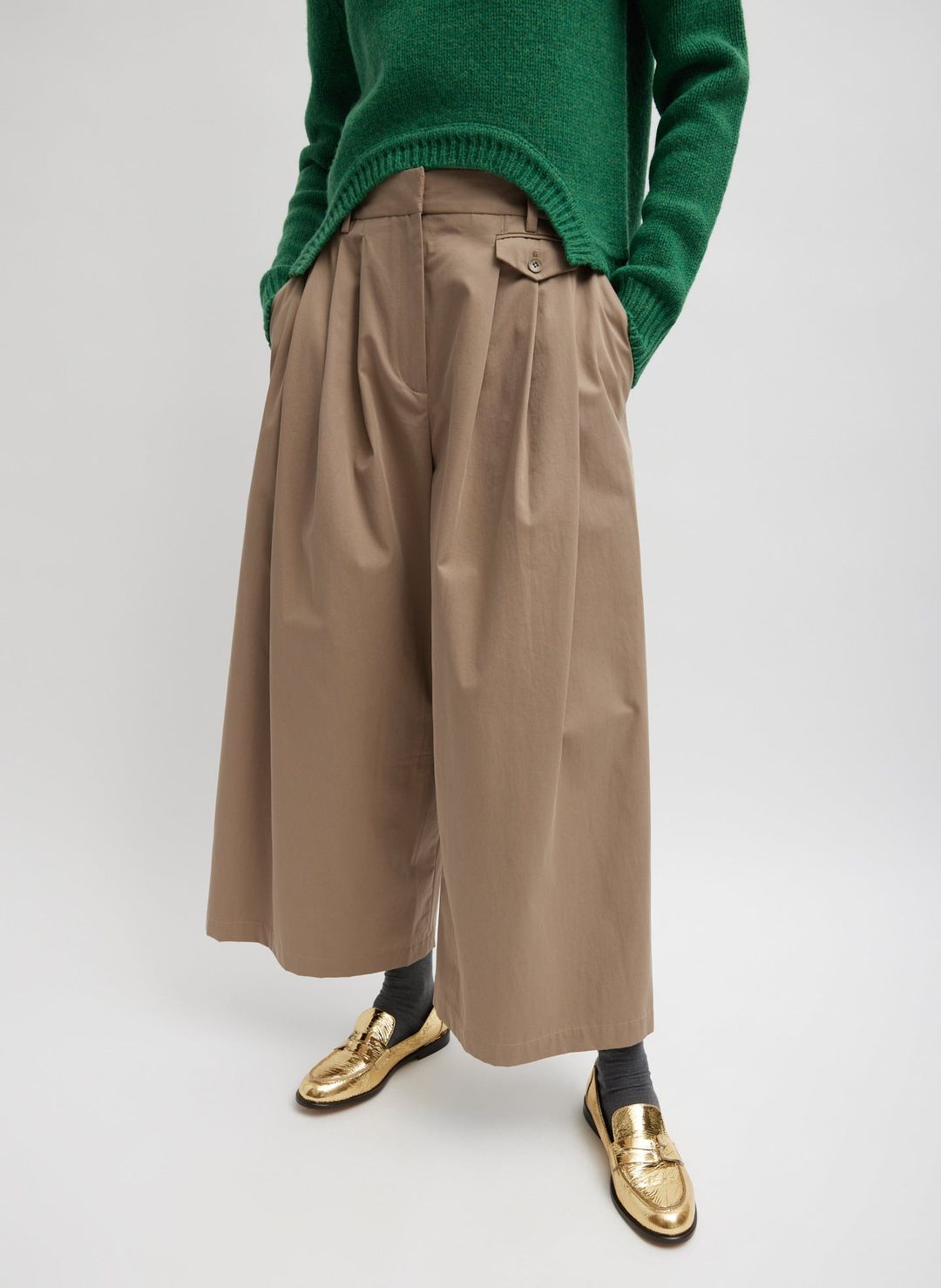 Bio Twill Triple Pleat Cropped Pant #5