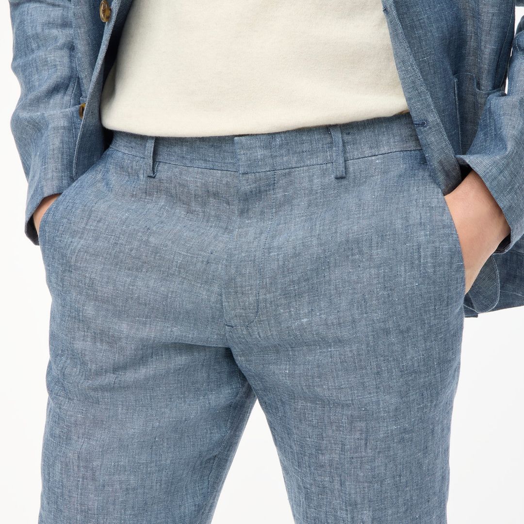 thompson slim linen suit pant #8