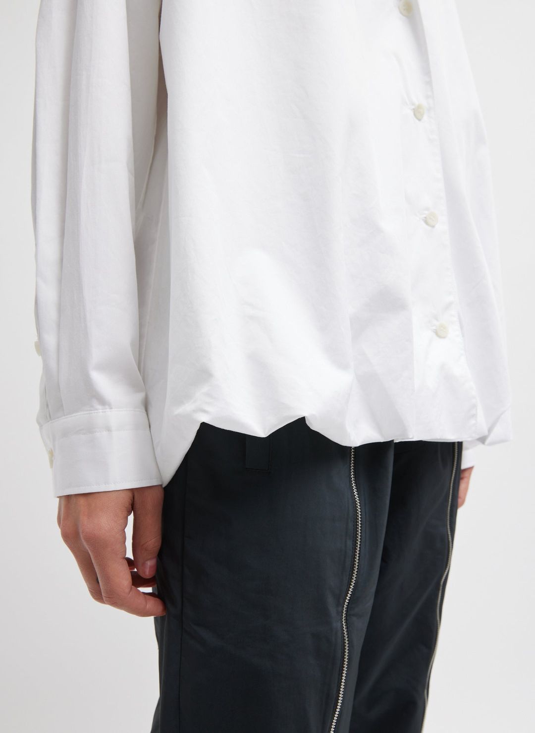 Eco Poplin Bubble Hem Shirt Jacket #2