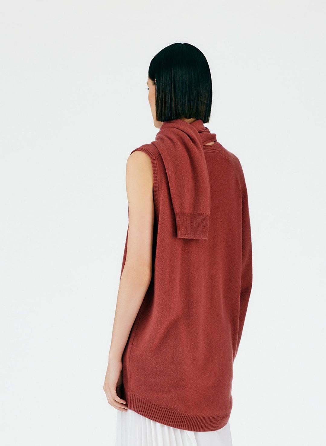 Feather Weight Cashmere Cutout Sleeve Pullover #5