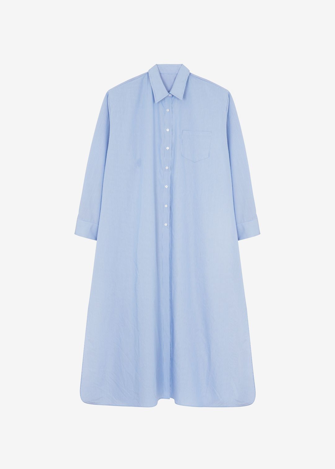 Avery Shirt Dress - Blue Stripe #10