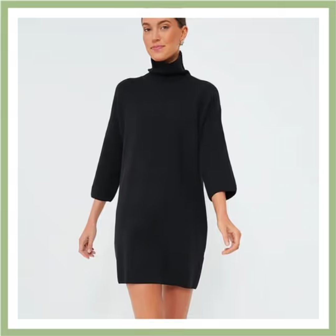 Pomander Place Black Noir Vivianne Sweater Mini Dress #5