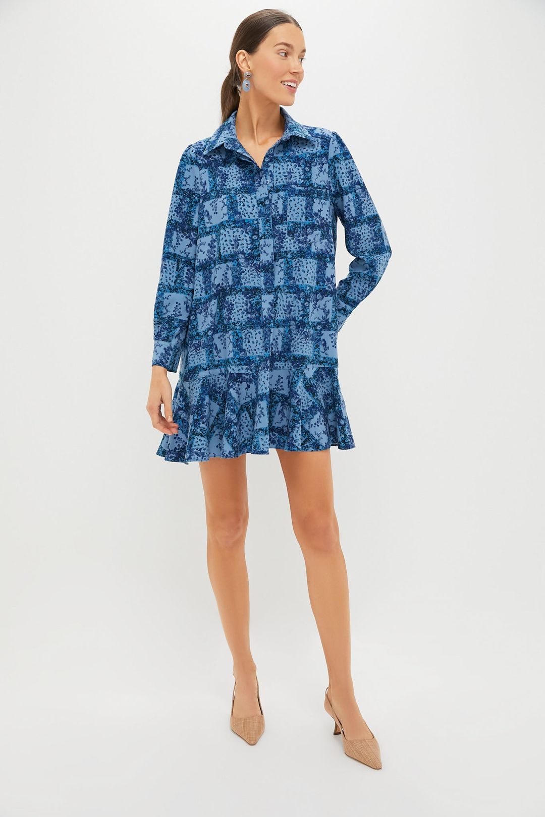 Trellis Vine Crepe Callahan Shirt Dress #6