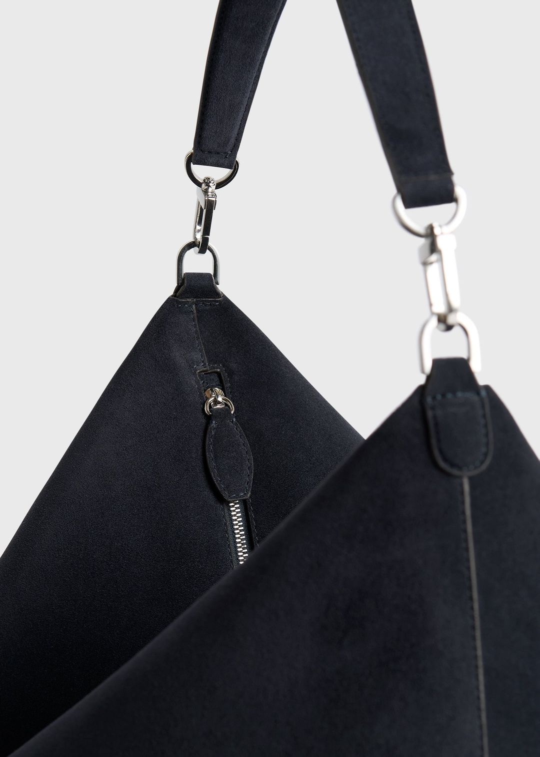 Bevel suede bag navy #4