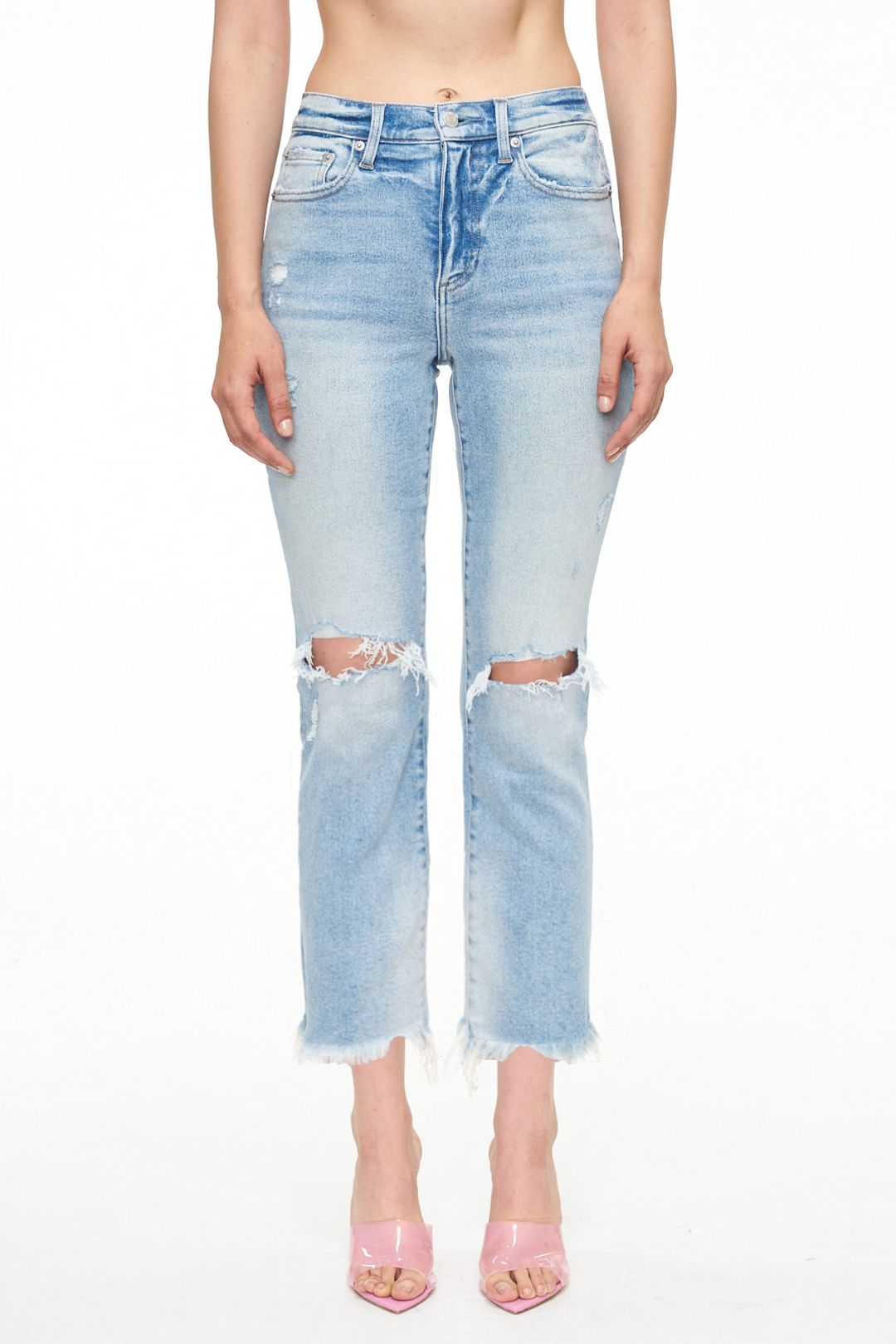 Monroe High Rise Slim Cigarette - Kauai Distressed