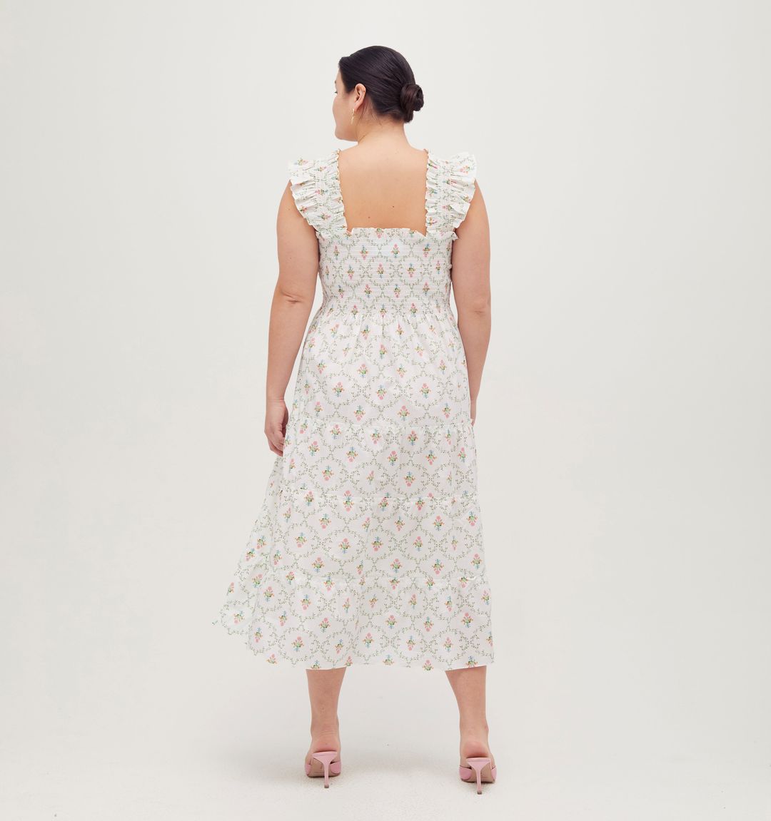 The Ellie Nap Dress - Pastel Trellis #3