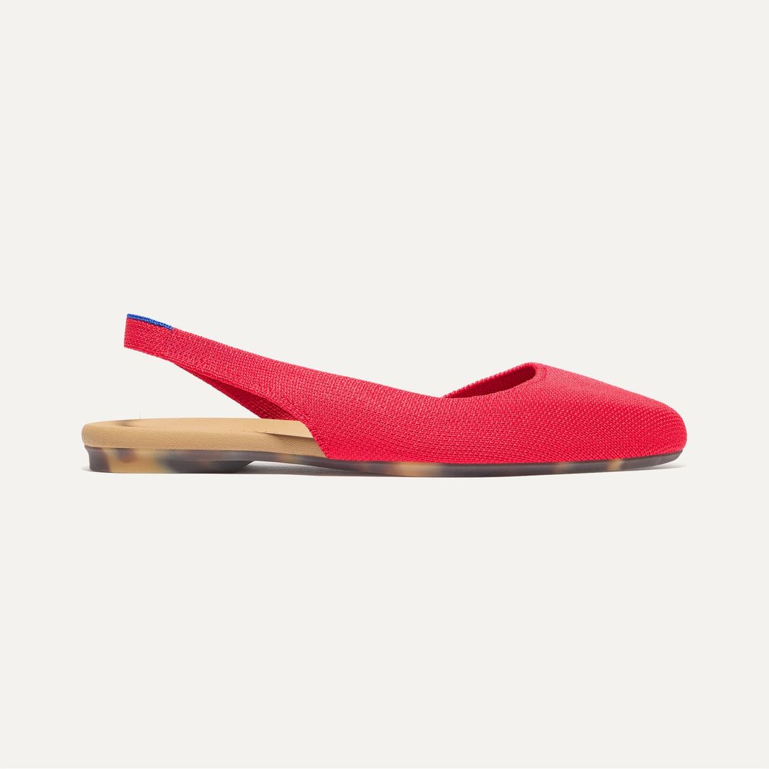 The Almond Slingback - Lollipop Red #4