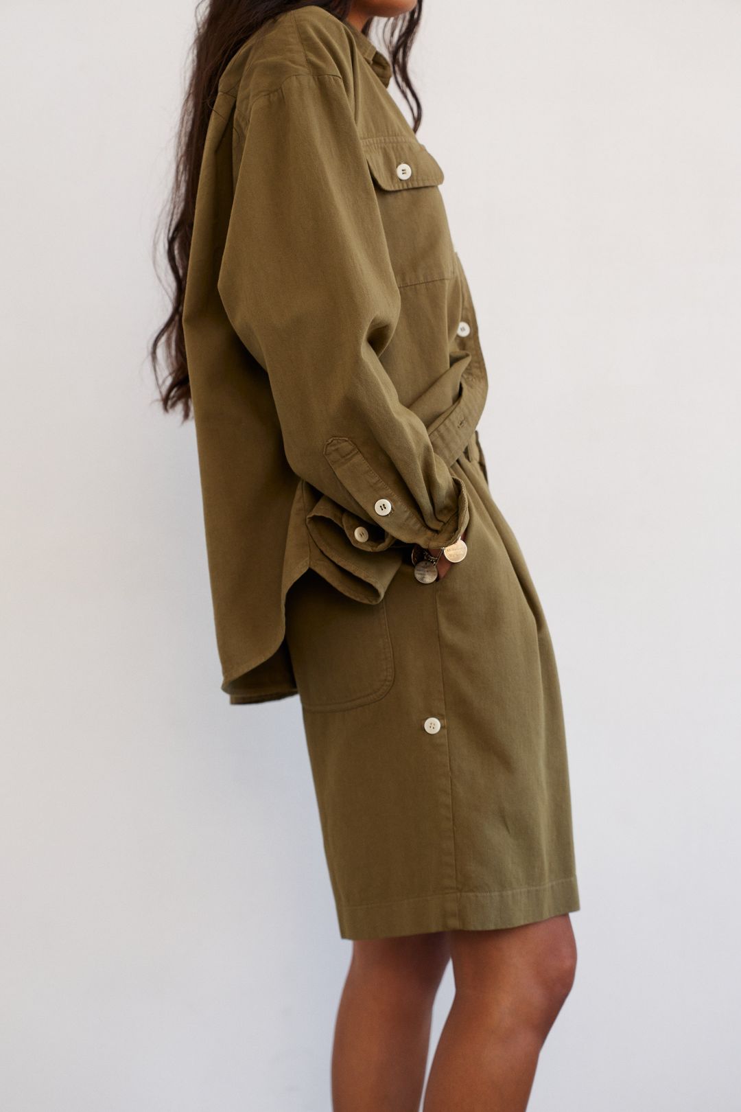 The Pleat Short in Khaki #5