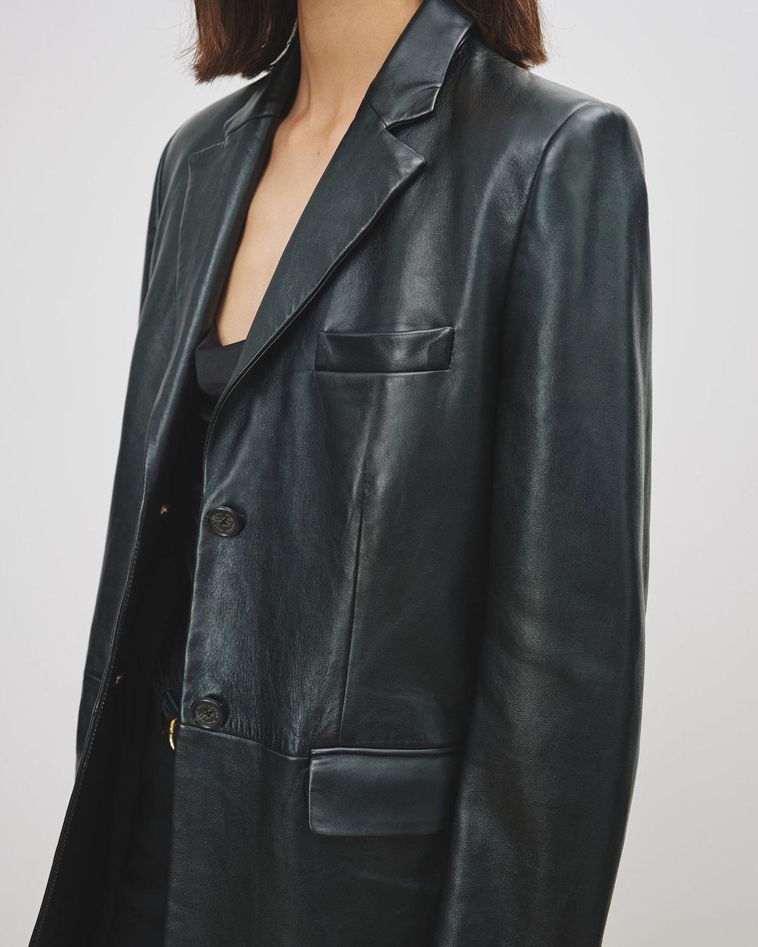 GLENN LEATHER TAILORED COAT #3
