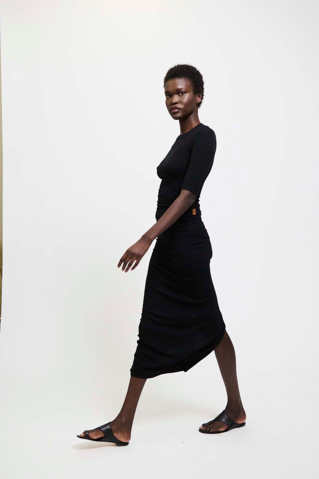 The Rib Pencil Skirt in Black #8