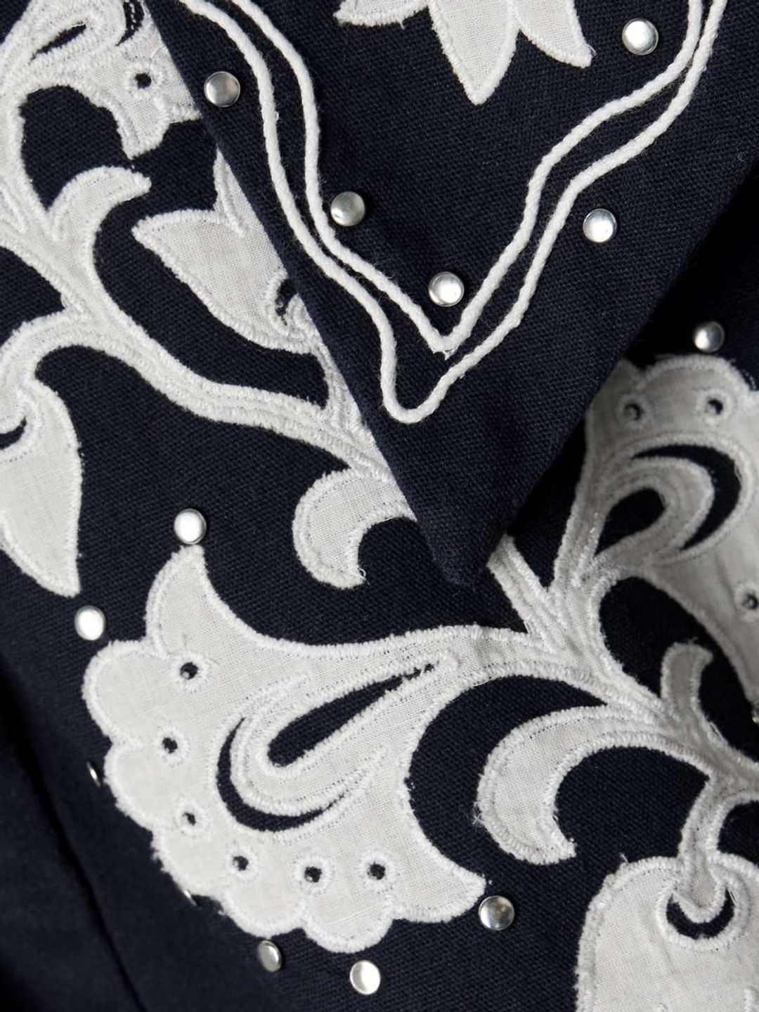 Liliana studded appliquéd cotton-canvas jacket #4