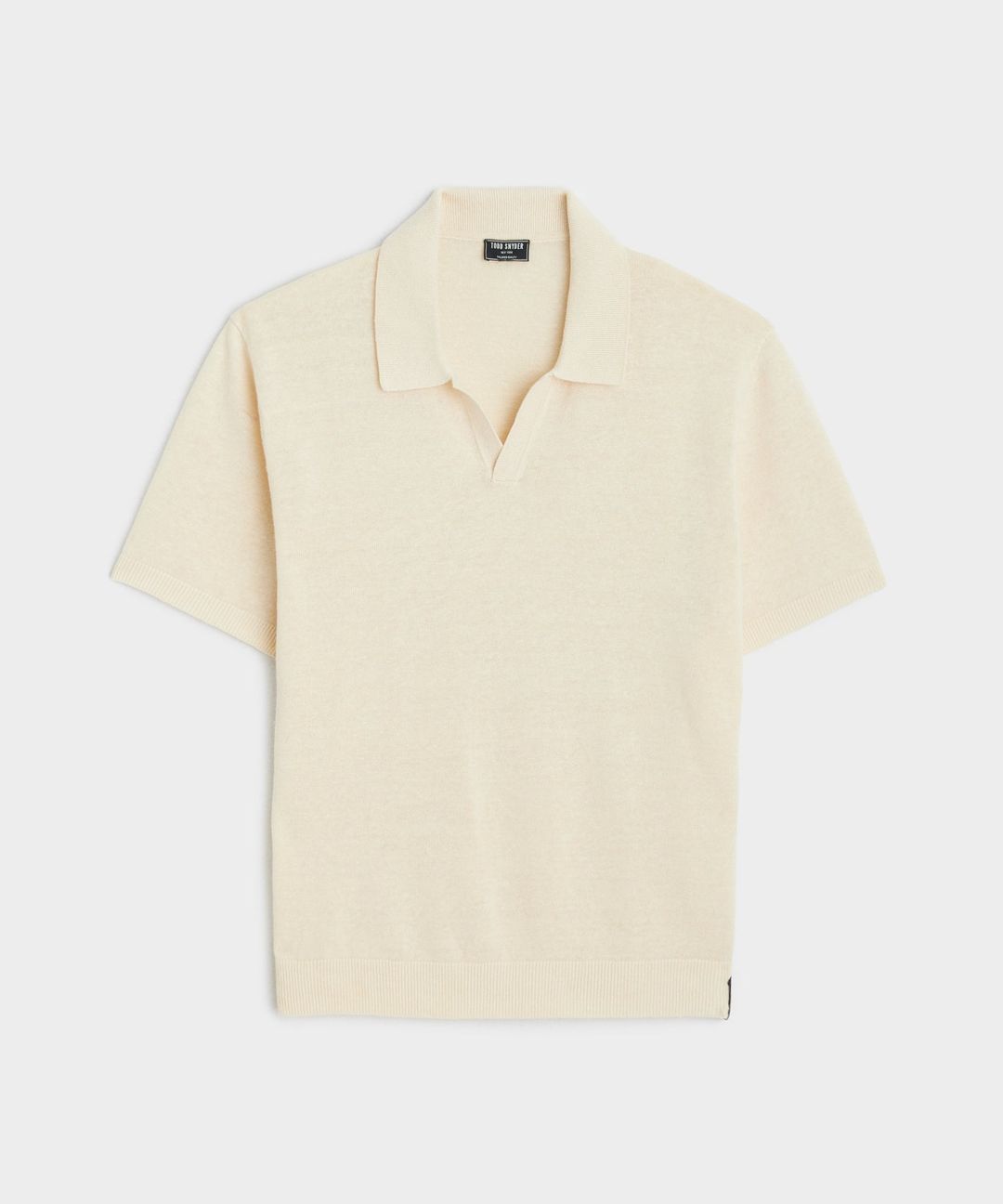 Linen Montauk Sweater Polo in Bisque