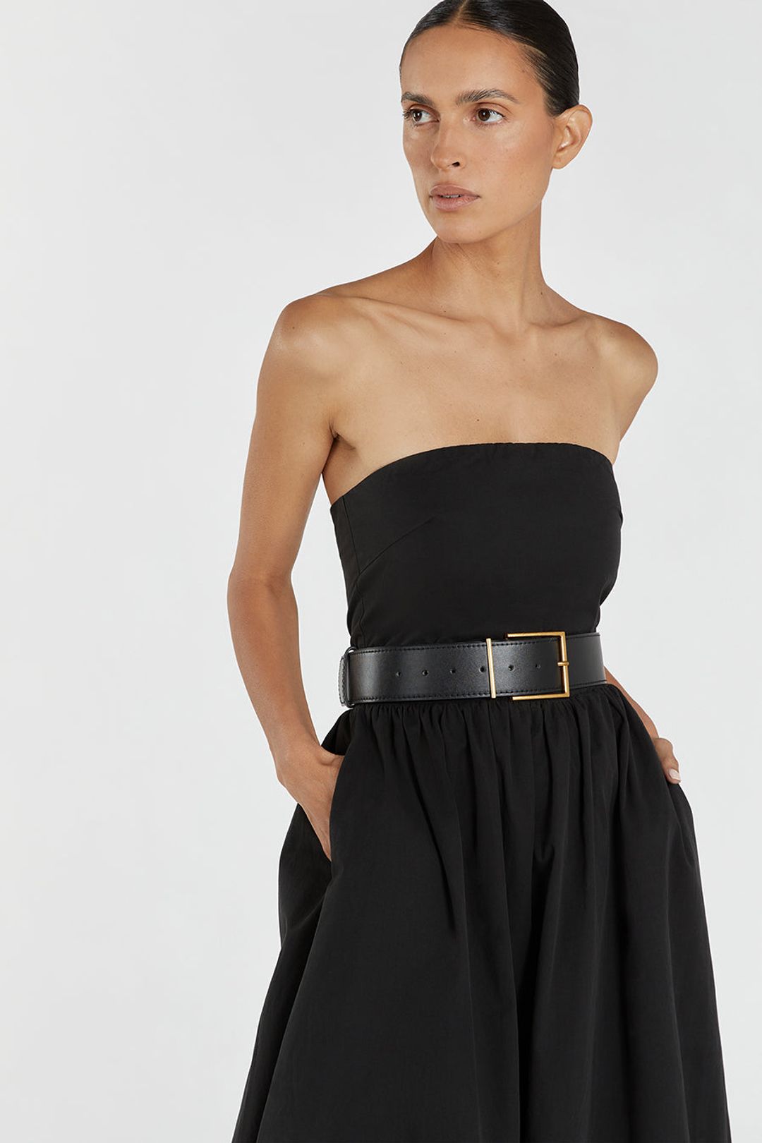 MONTY BLACK COTTON BUBBLE DRESS