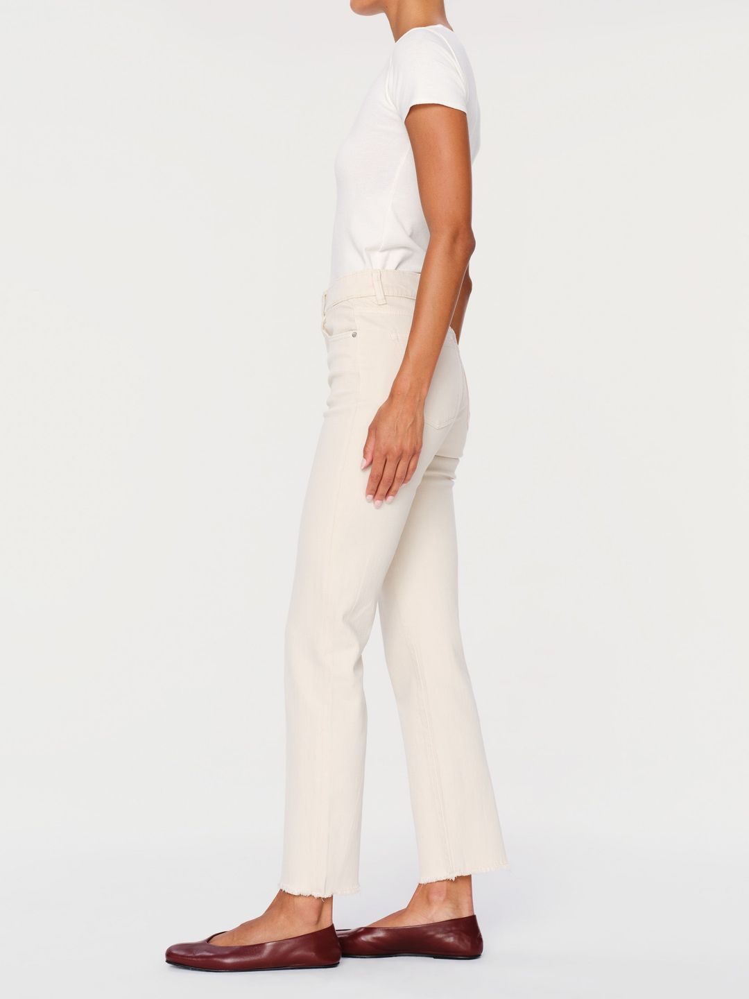 Patti Straight High Rise Vintage Ankle Jeans | Ecru #4