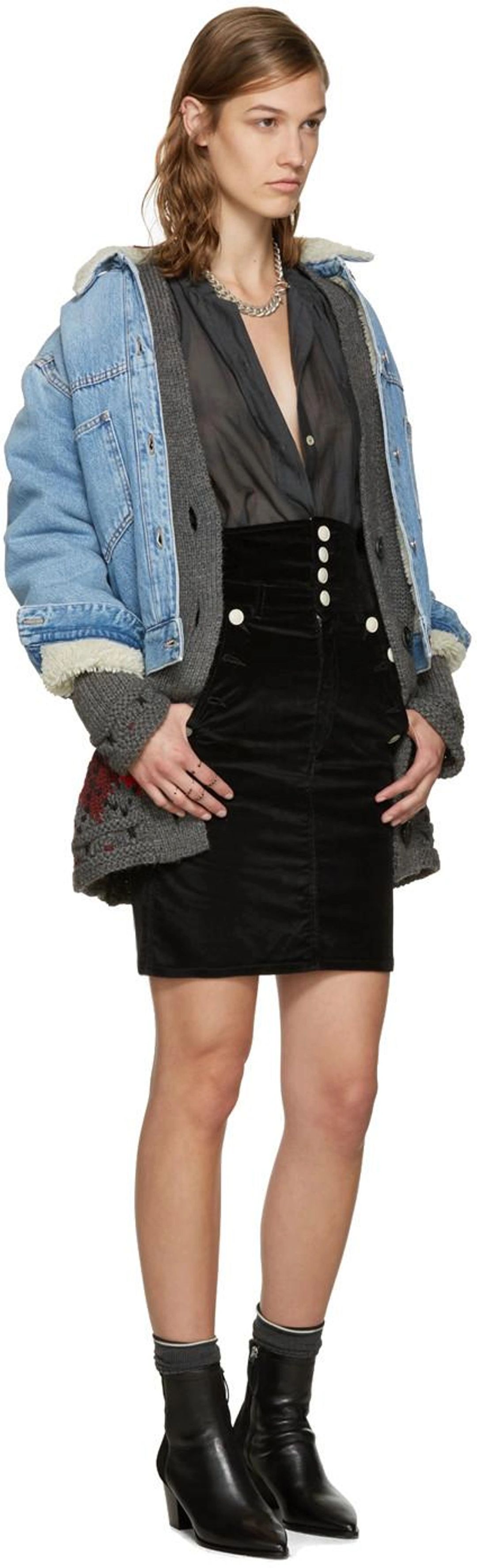 Woman Geena Oversized Argyle Wool And Alpaca-blend Cardigan Gray In Grey #16