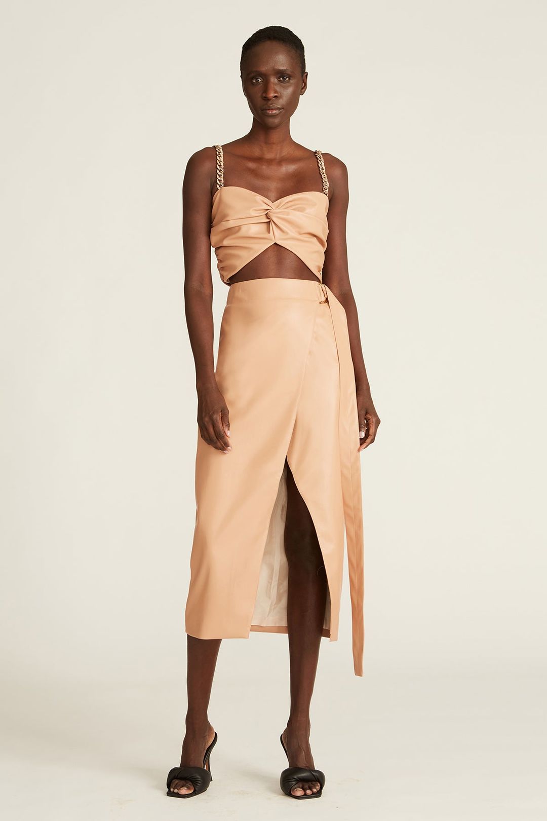 Amari Faux Leather Crop Top #3