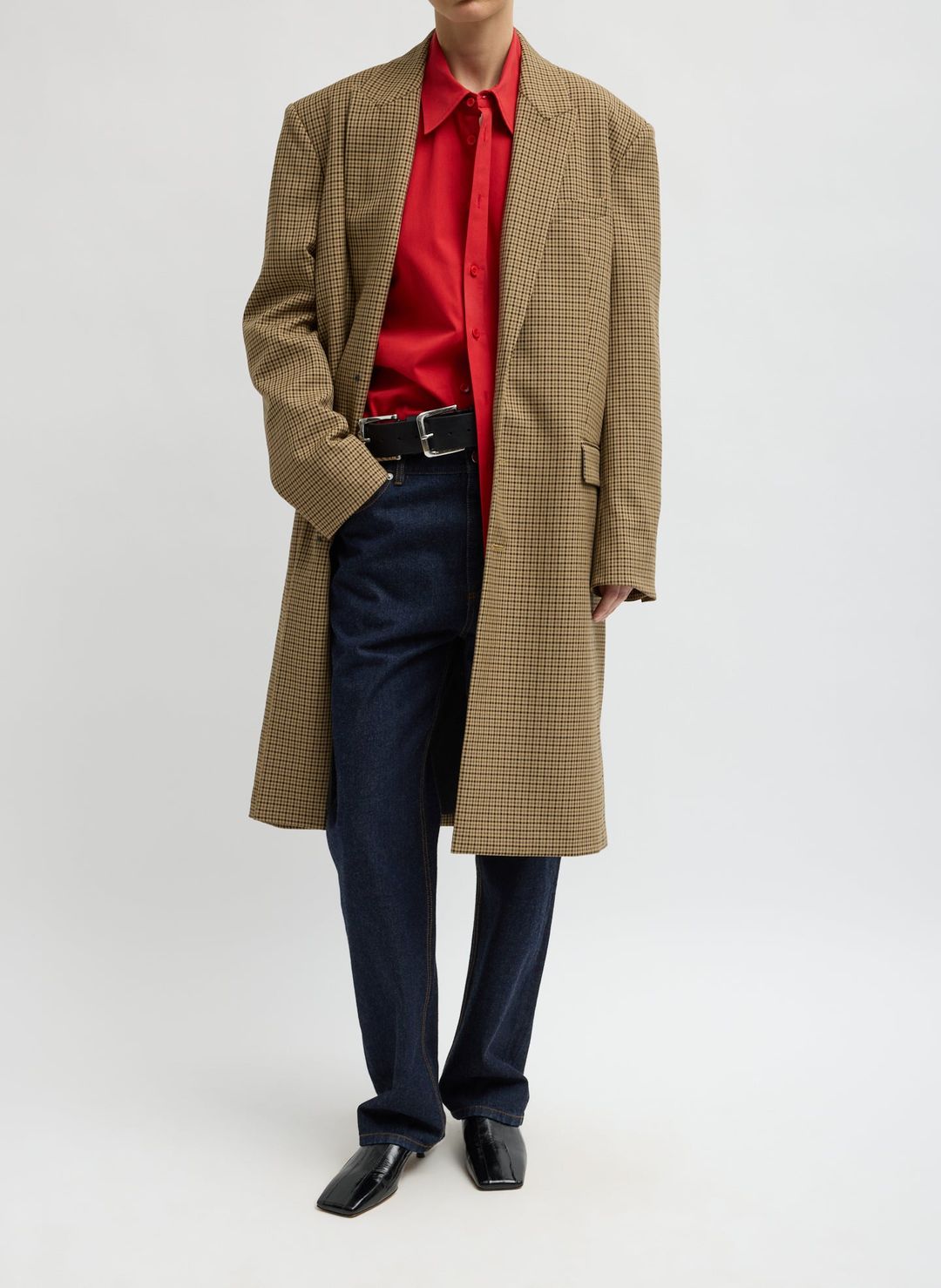 Menswear Tech Twill Tailored Men's Midi Coat #5
