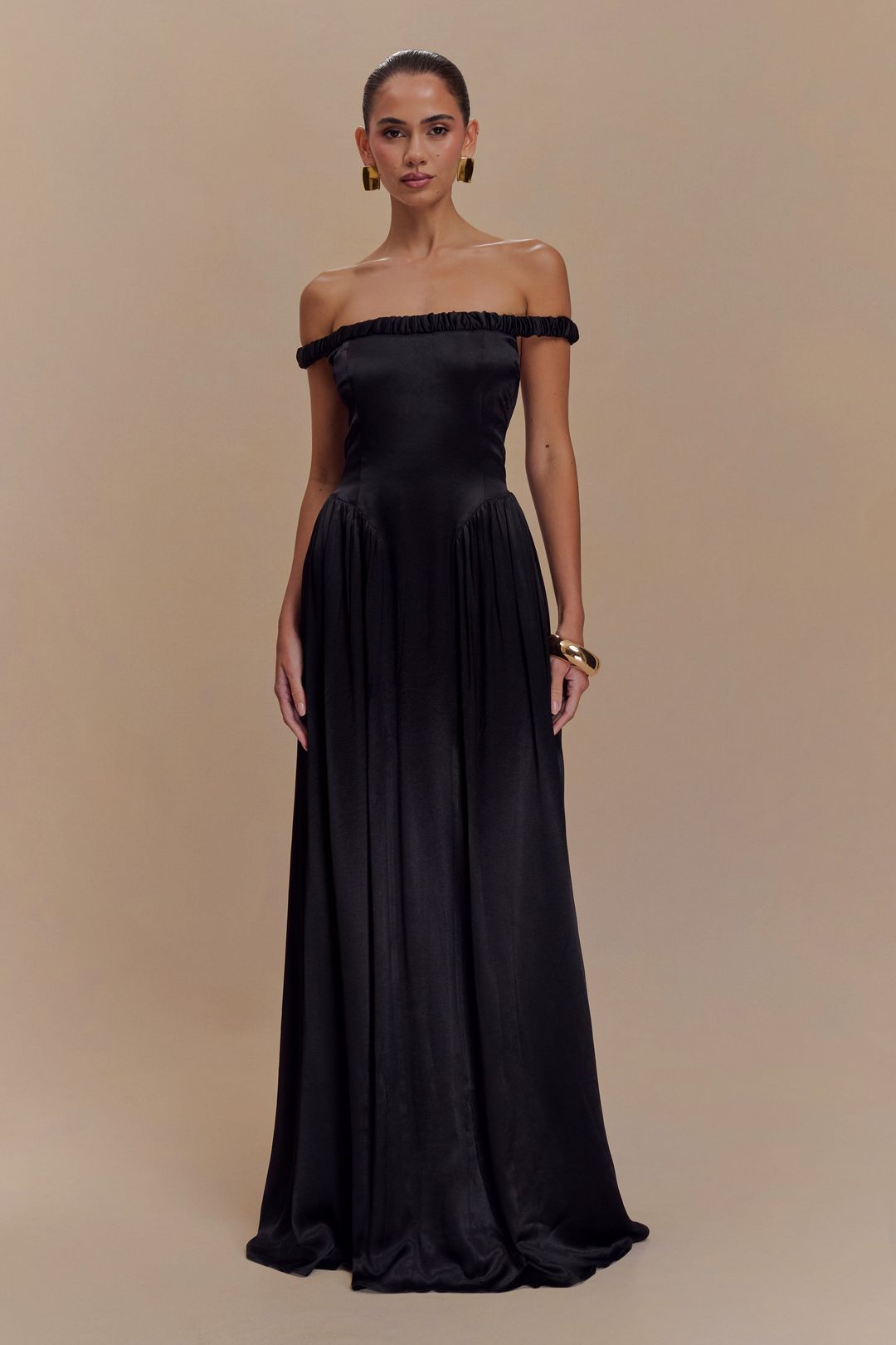 Coco Dropped Waist Maxi Dress - Black #5