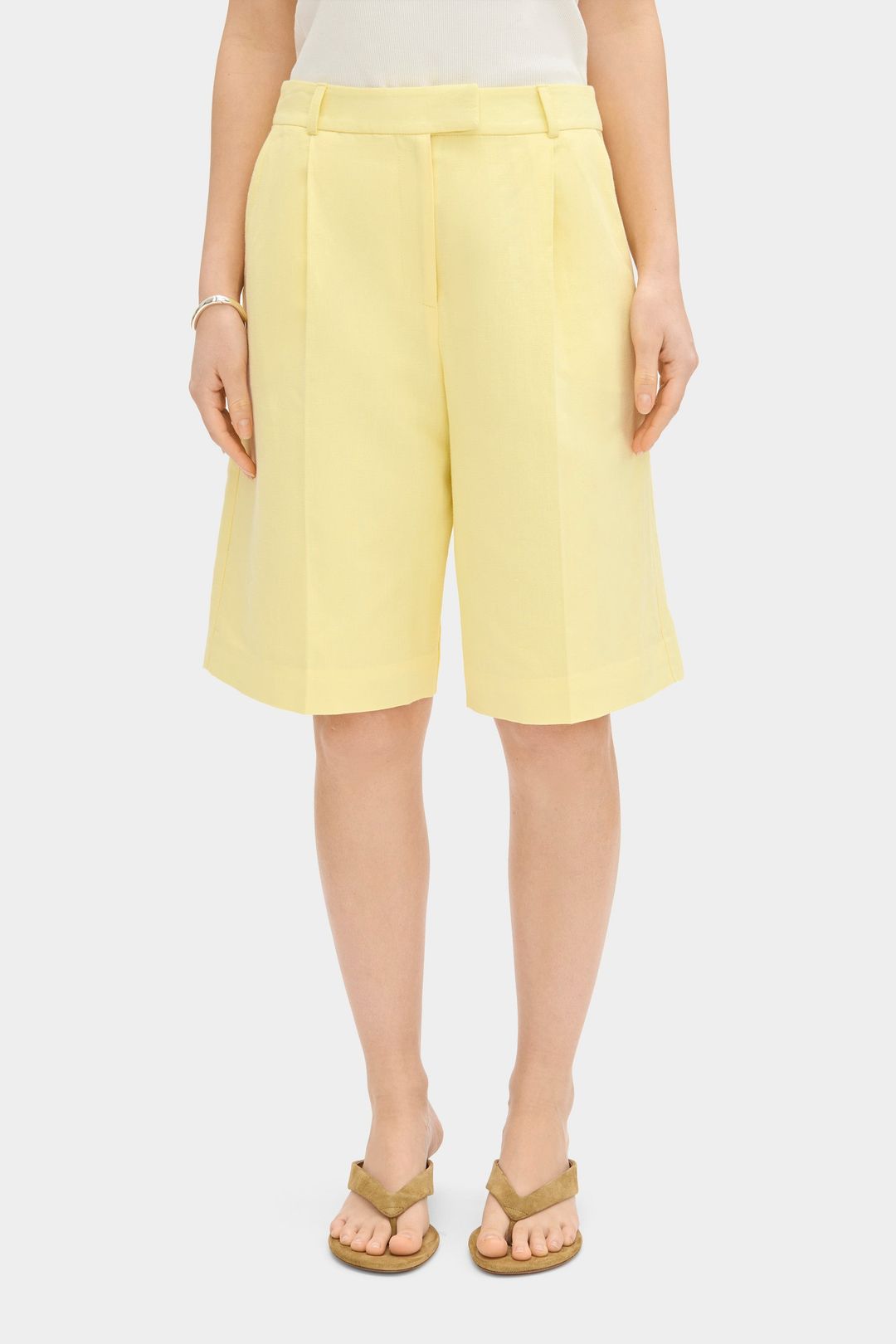 LB Blake Tailored Linen Bermuda Shorts