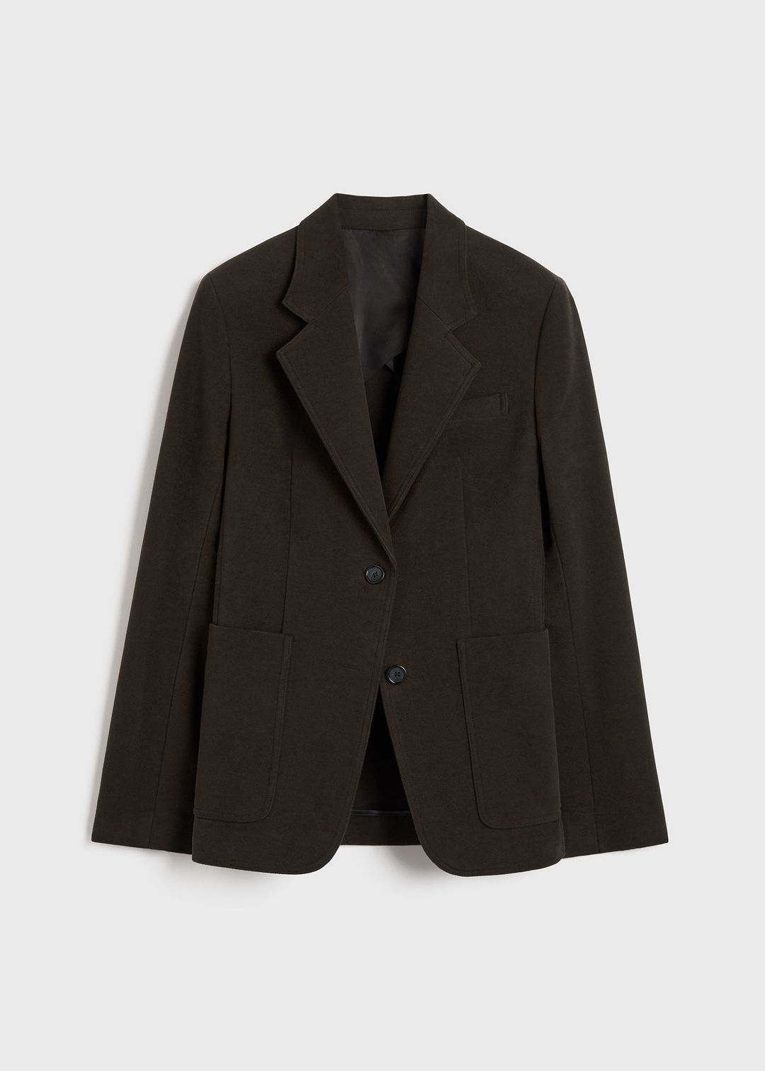 Cinched-waist moleskin blazer espresso #5