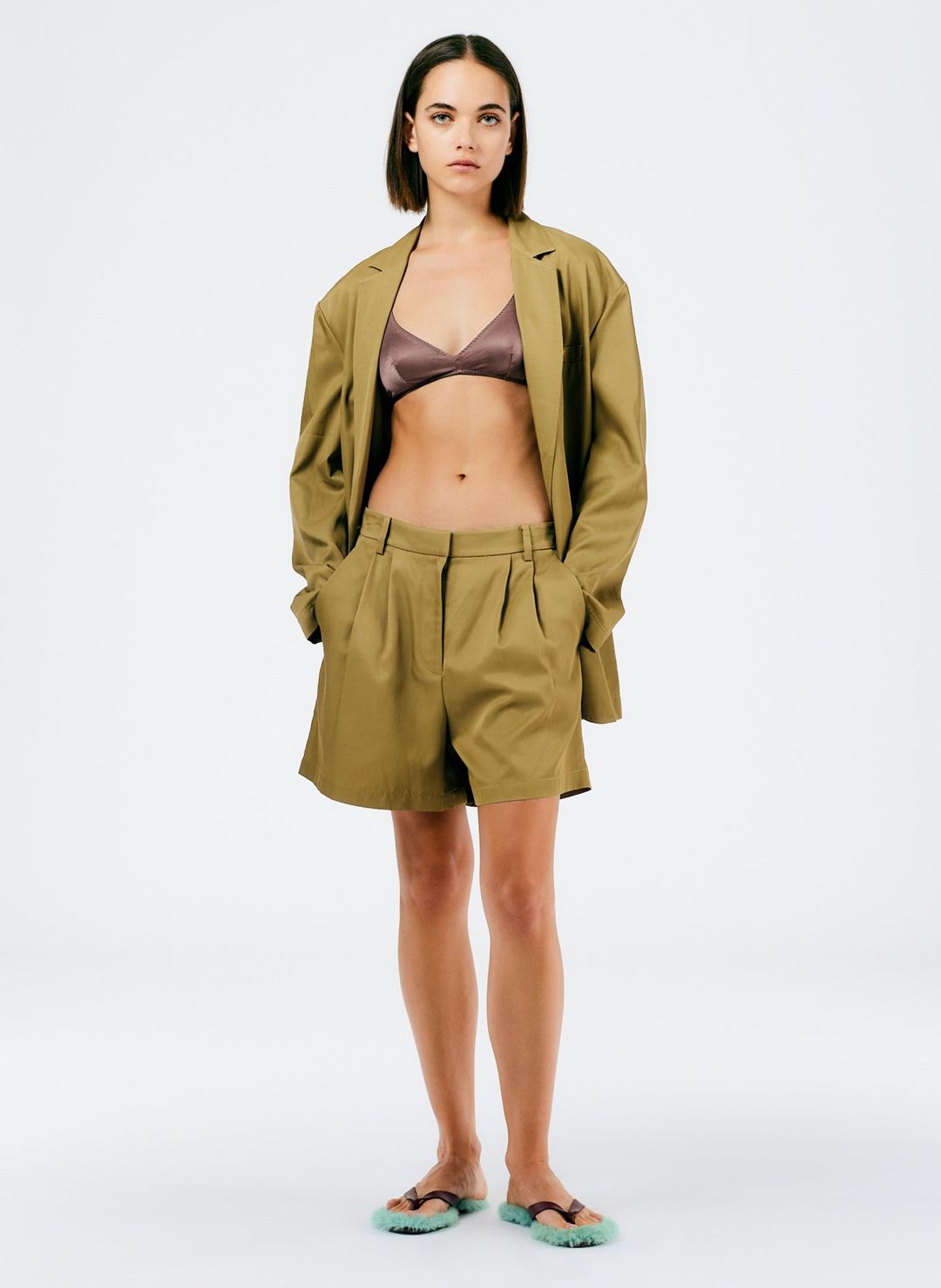 Drapey Suiting Pleated Short #5