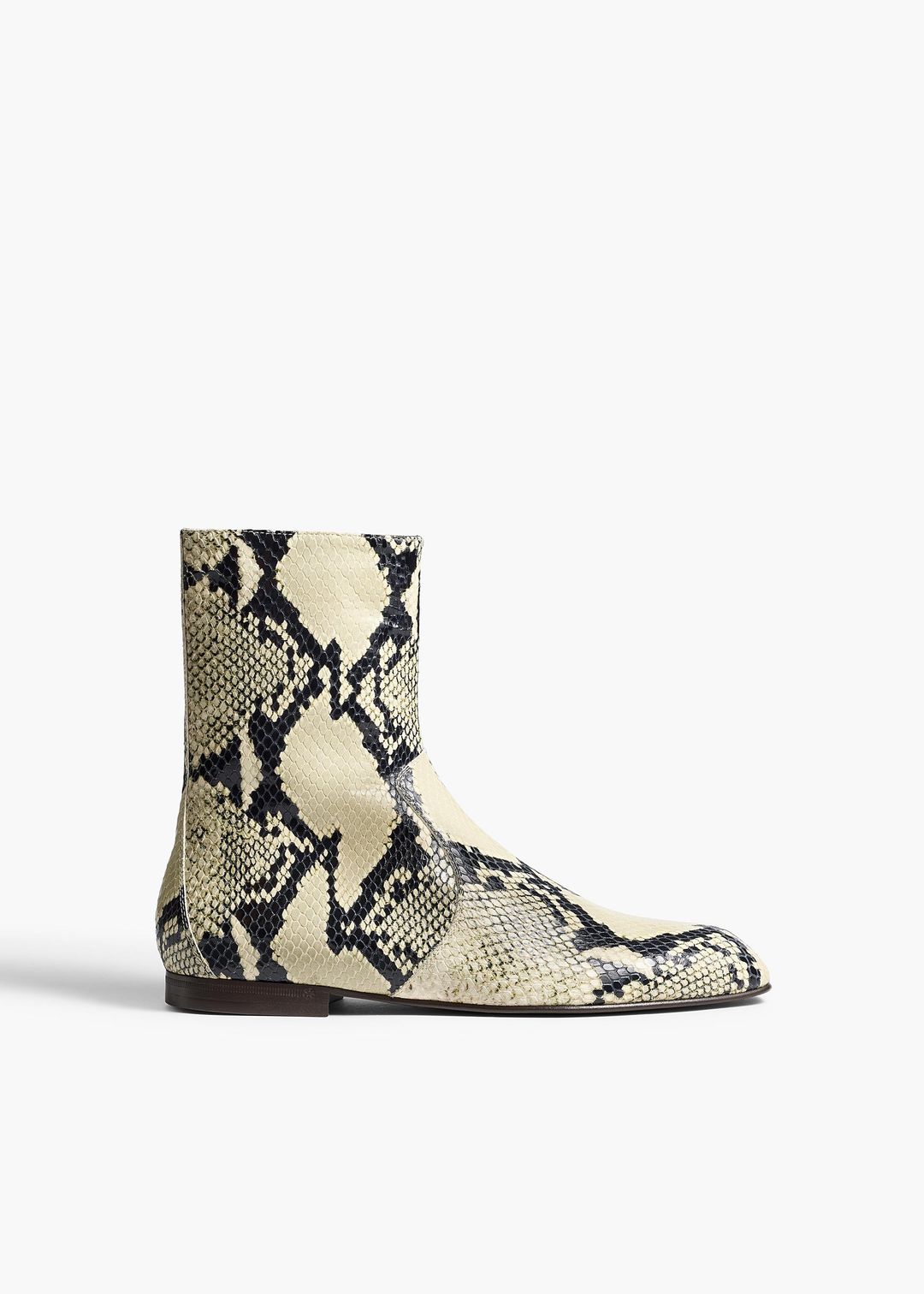 Colt Ankle Boot in Natural Python-Embossed Leather