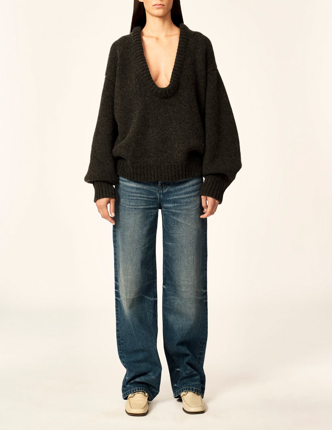 The Bruno Sweater in Charcoal #2