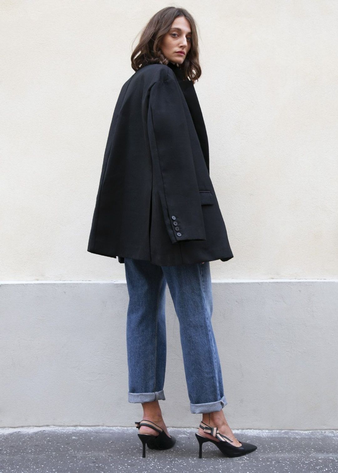 Frankie Oversized Boyfriend Blazer - Black #5