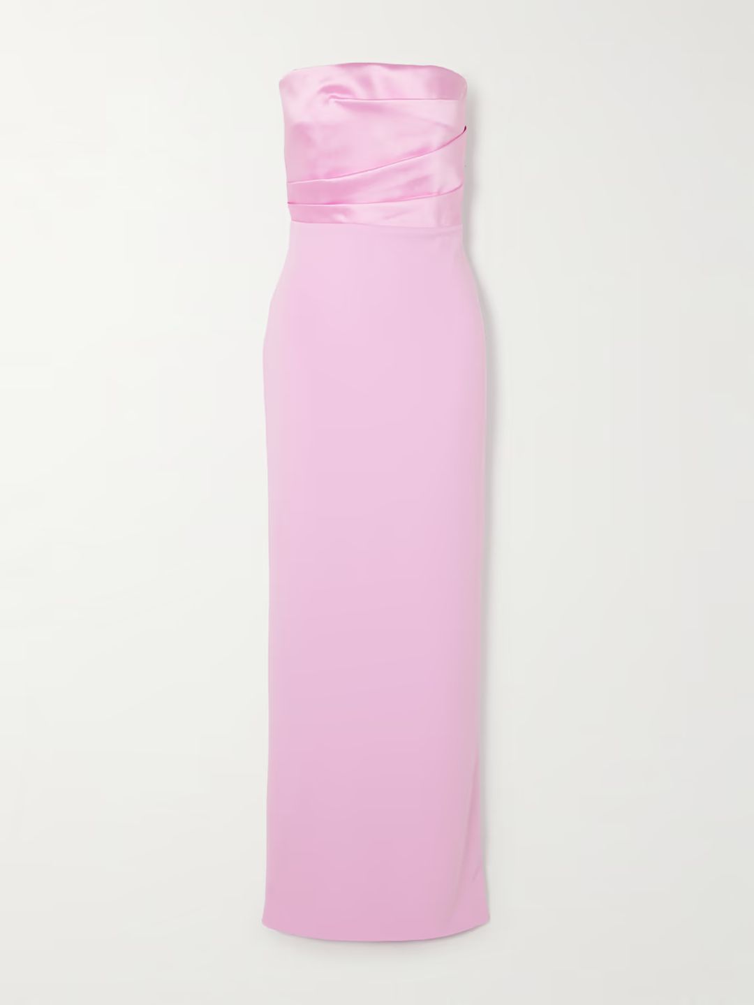 Afra strapless crepe and satin-twill gown