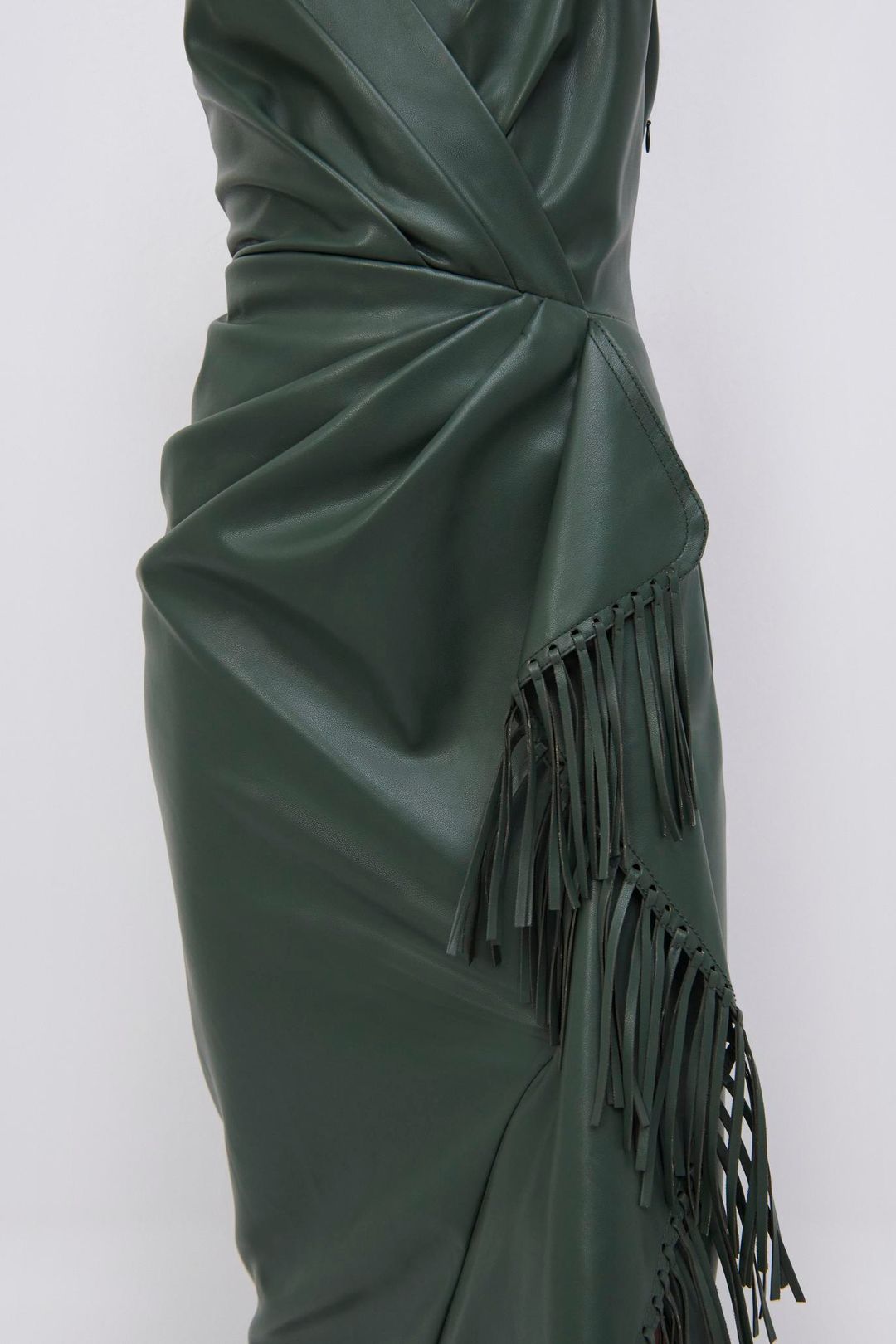 Carlee Vegan Leather Midi Dress #4