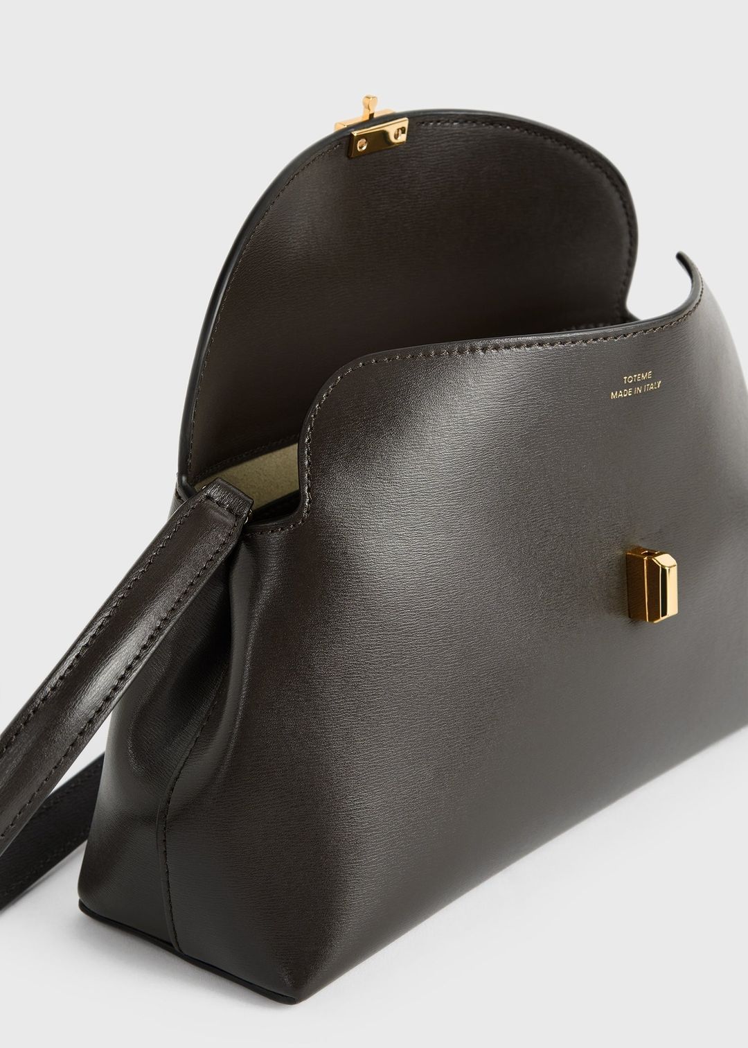 T-lock leather clutch bark #7