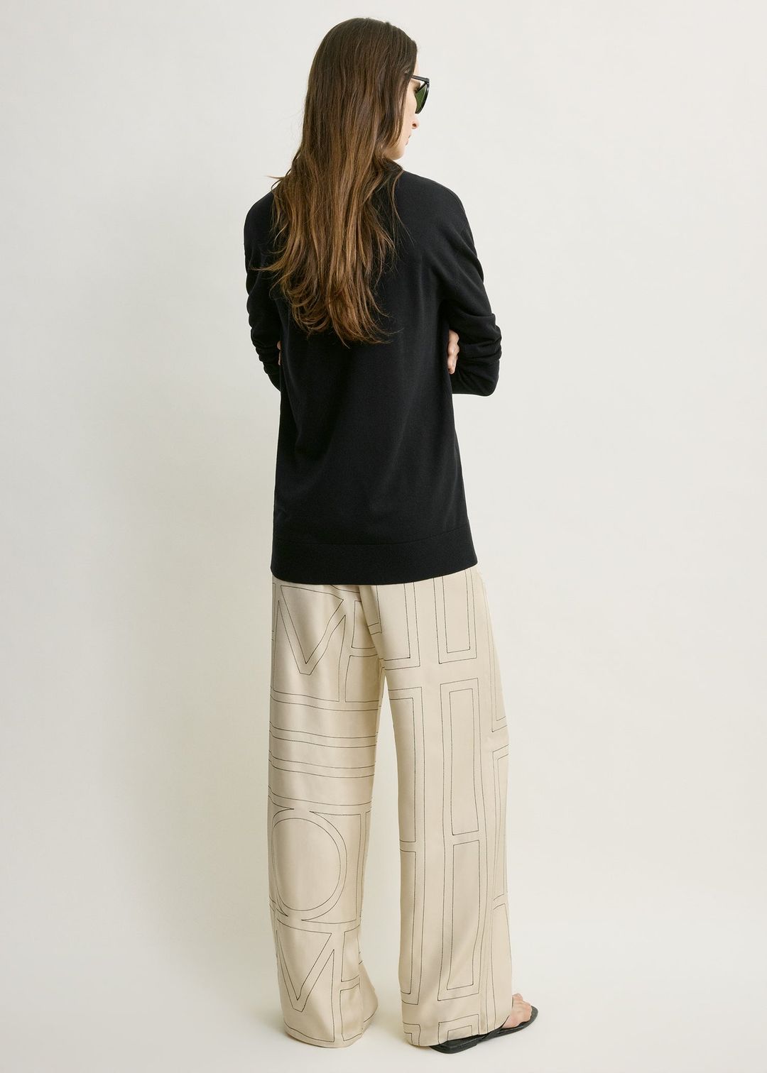 Monogram silk pj bottoms ivory #3