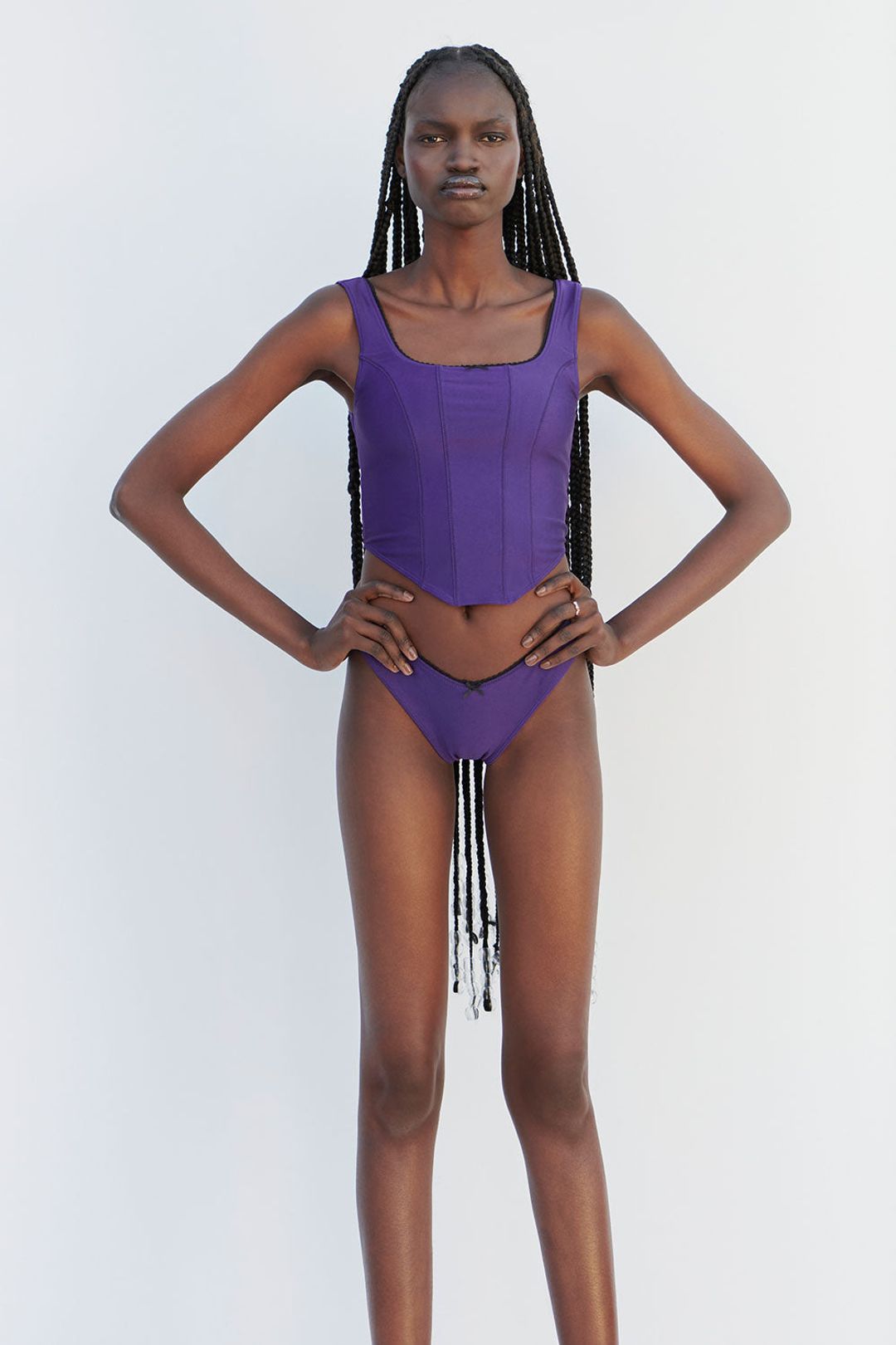 Victoria Shine Crop Top - Candied Violet #4