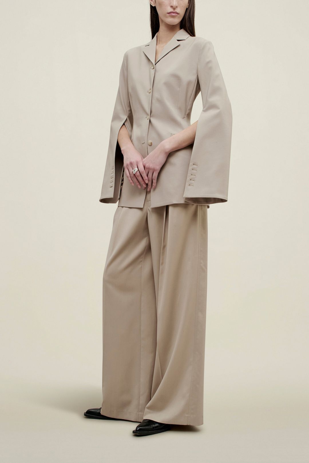 Benny Longline Blazer in Tropical Wool #4