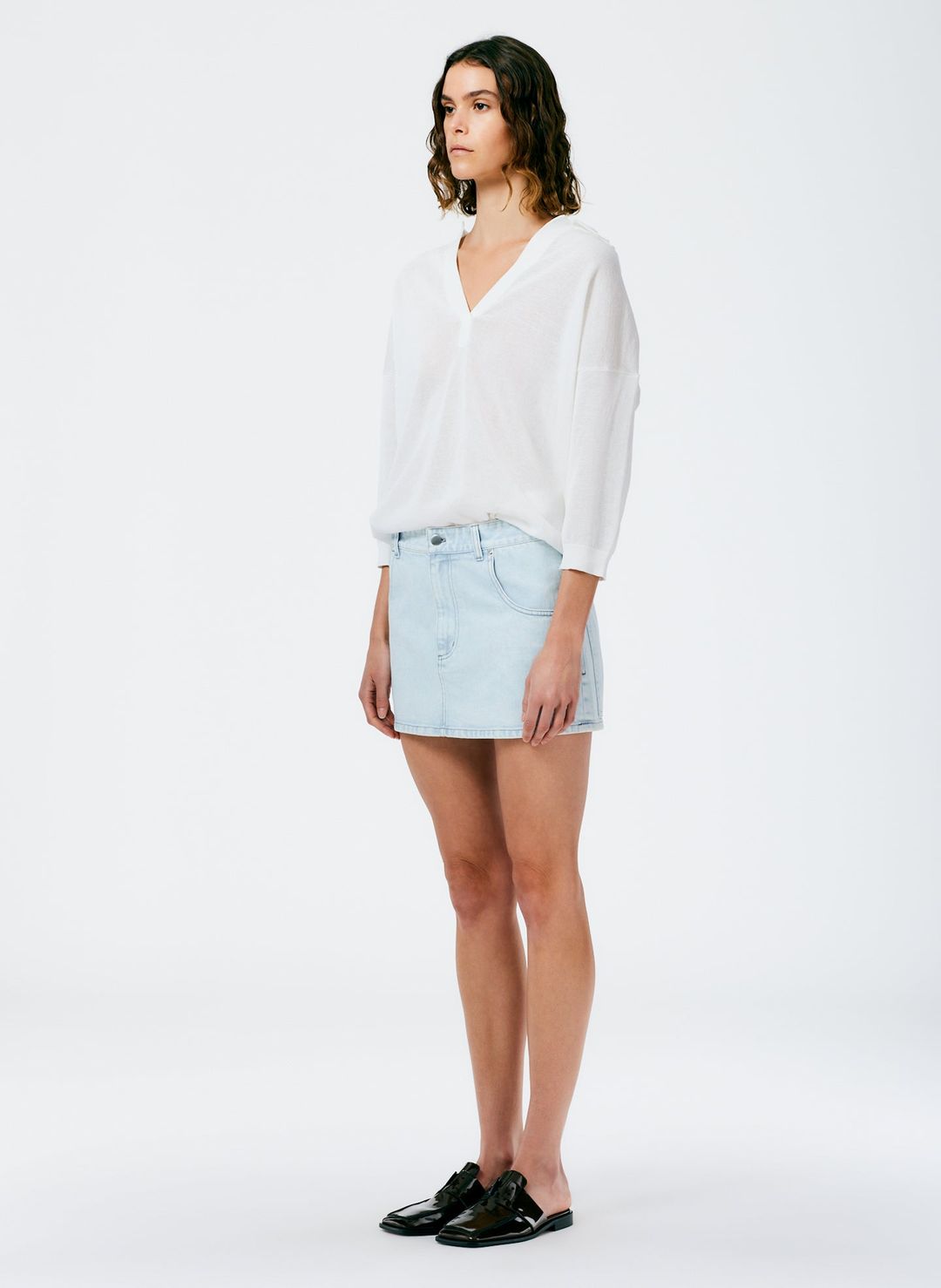 Crispy Viscose Sweater Easy Polo #5