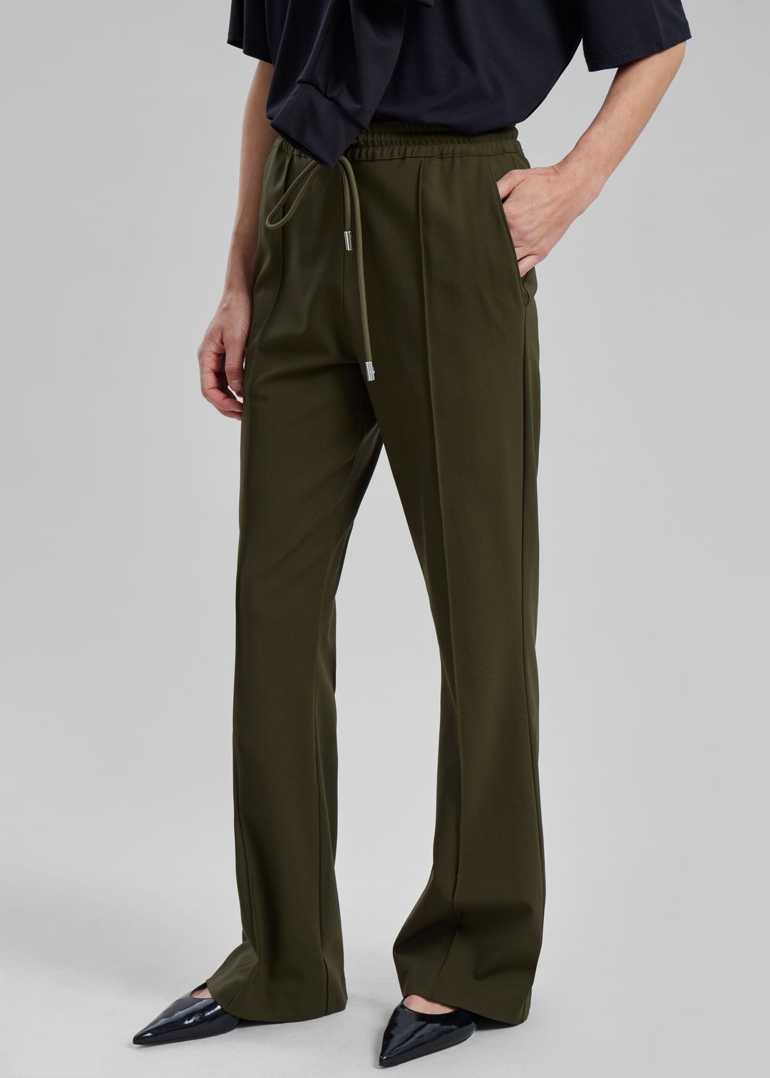 JW Anderson Drawstring Waist Tailored Trousers - Olive #5