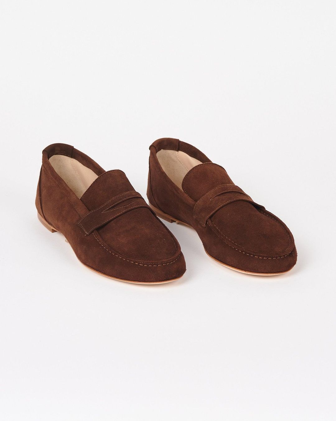The Penny Loafer in Chocolate Suede #3