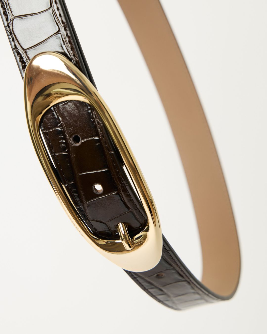 CANDICE CROCO LEATHER BELT #4