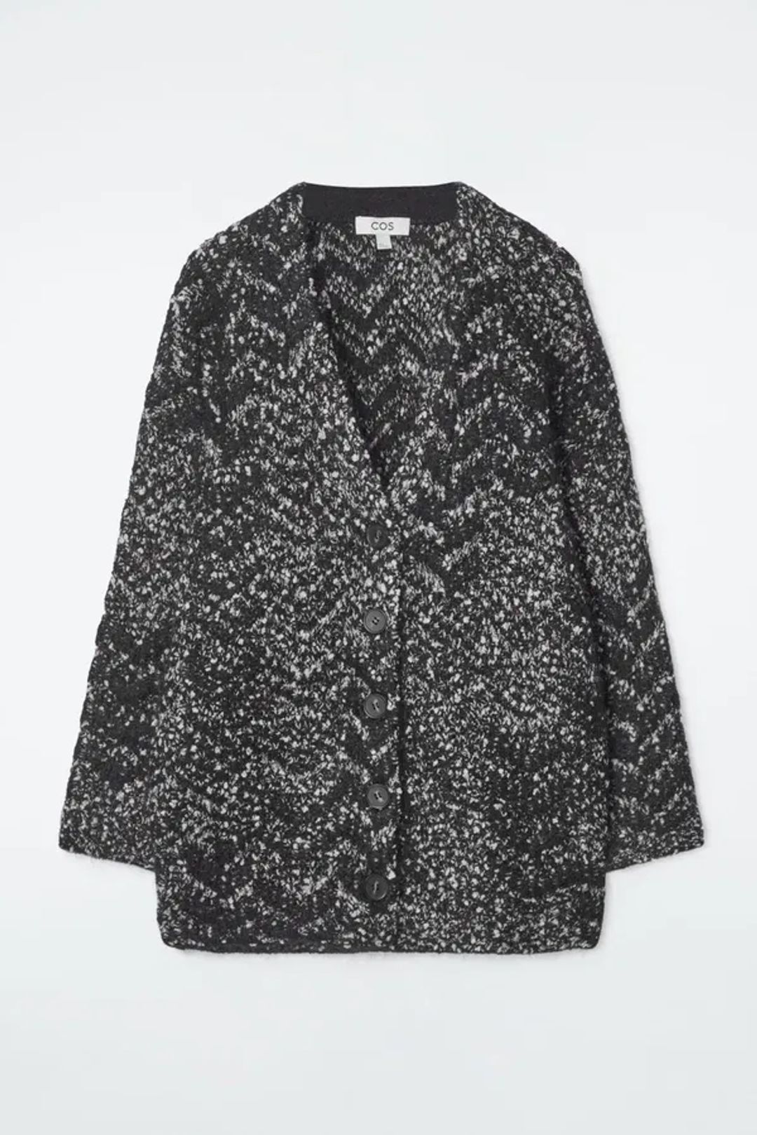 OVERSIZED BOILED MERINO WOOL CARDIGAN