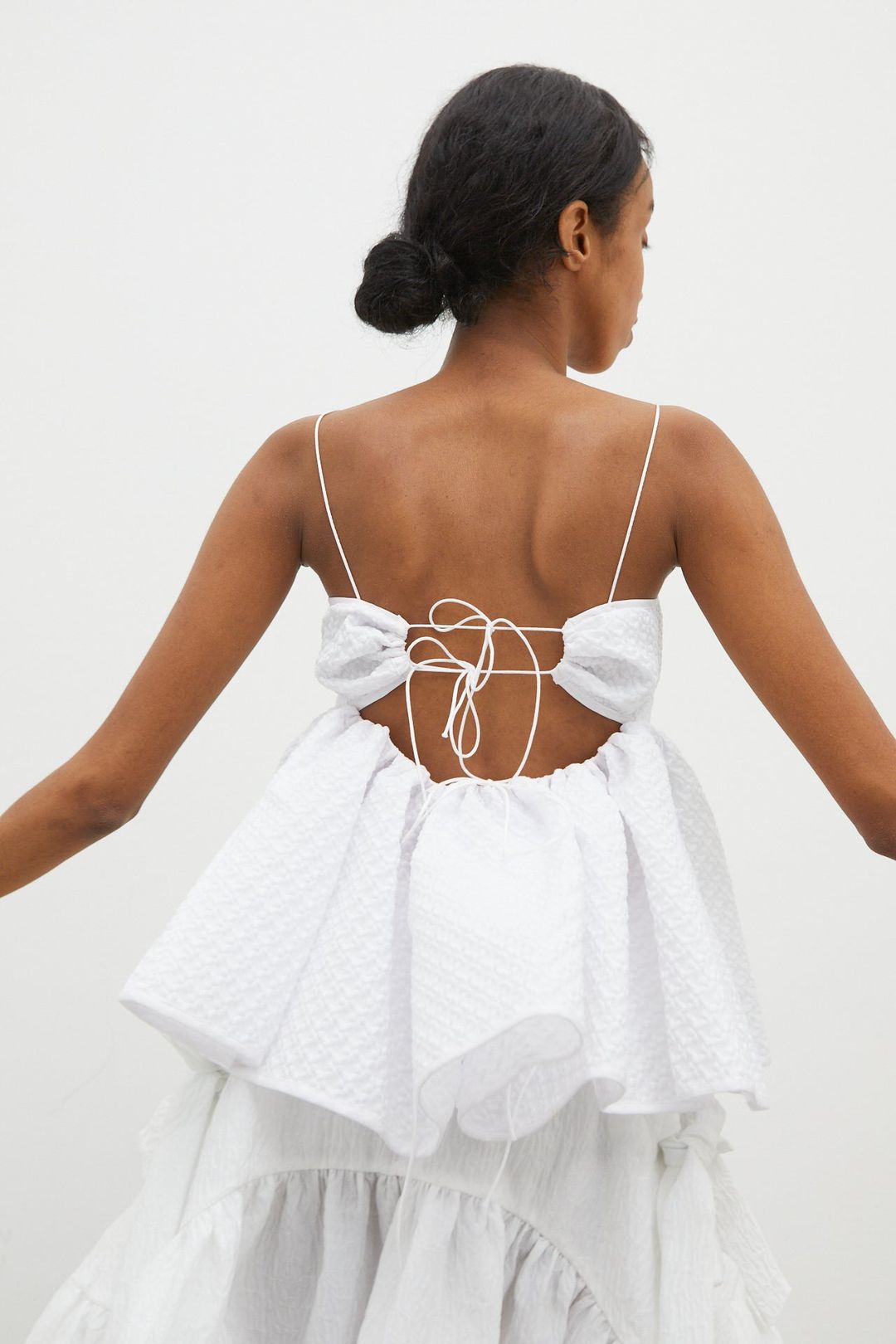 SELENA | TOP BLOSSOM MATELASSÉ WHITE #2