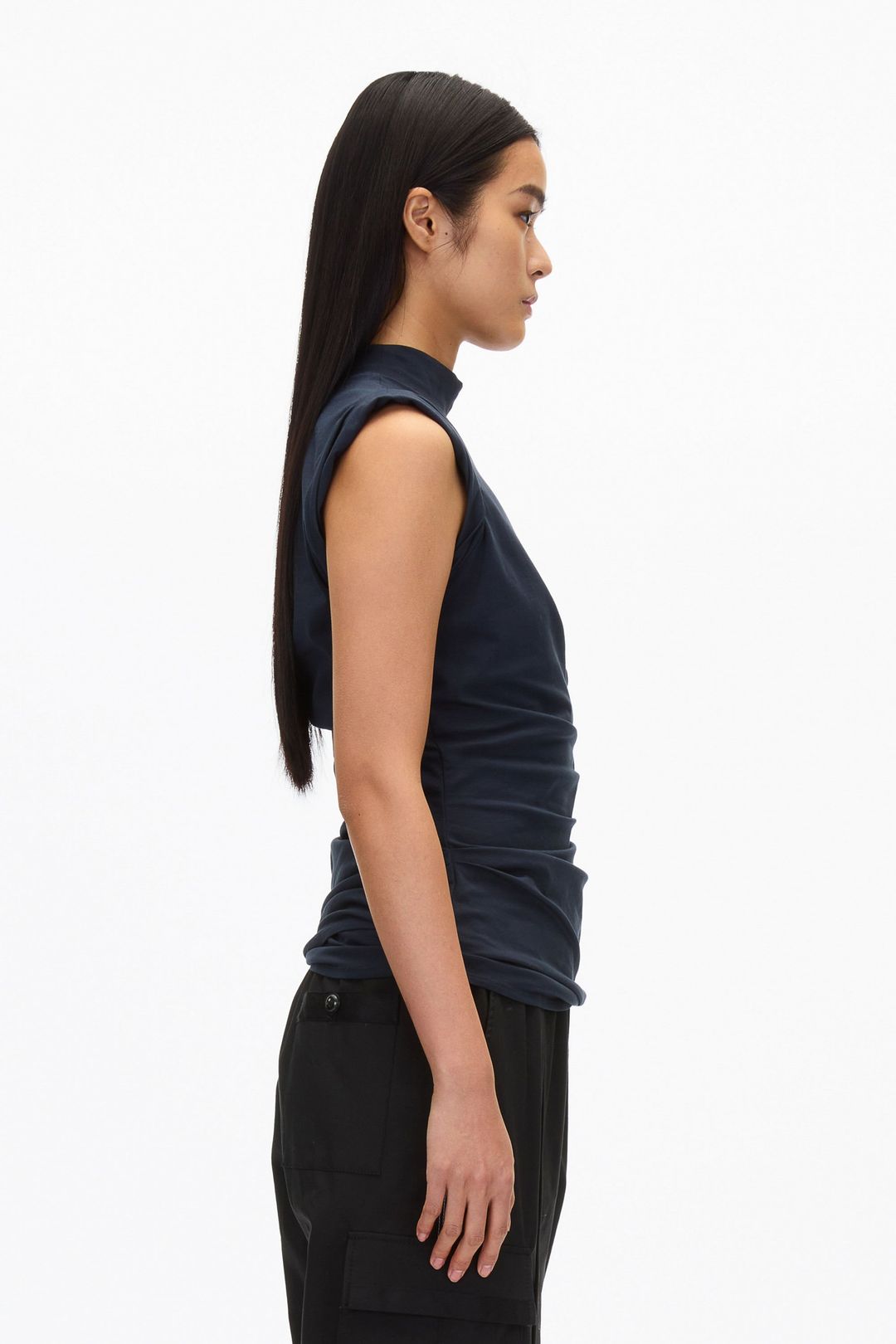 Draped Mockneck Tank #7