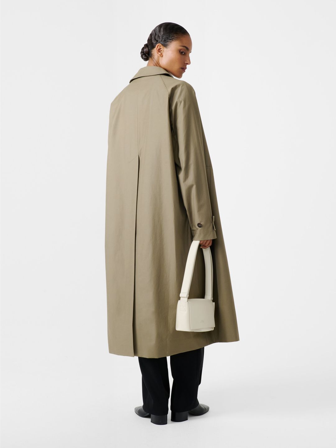 Holin Coated Cotton Trench in Dark Dusk #4