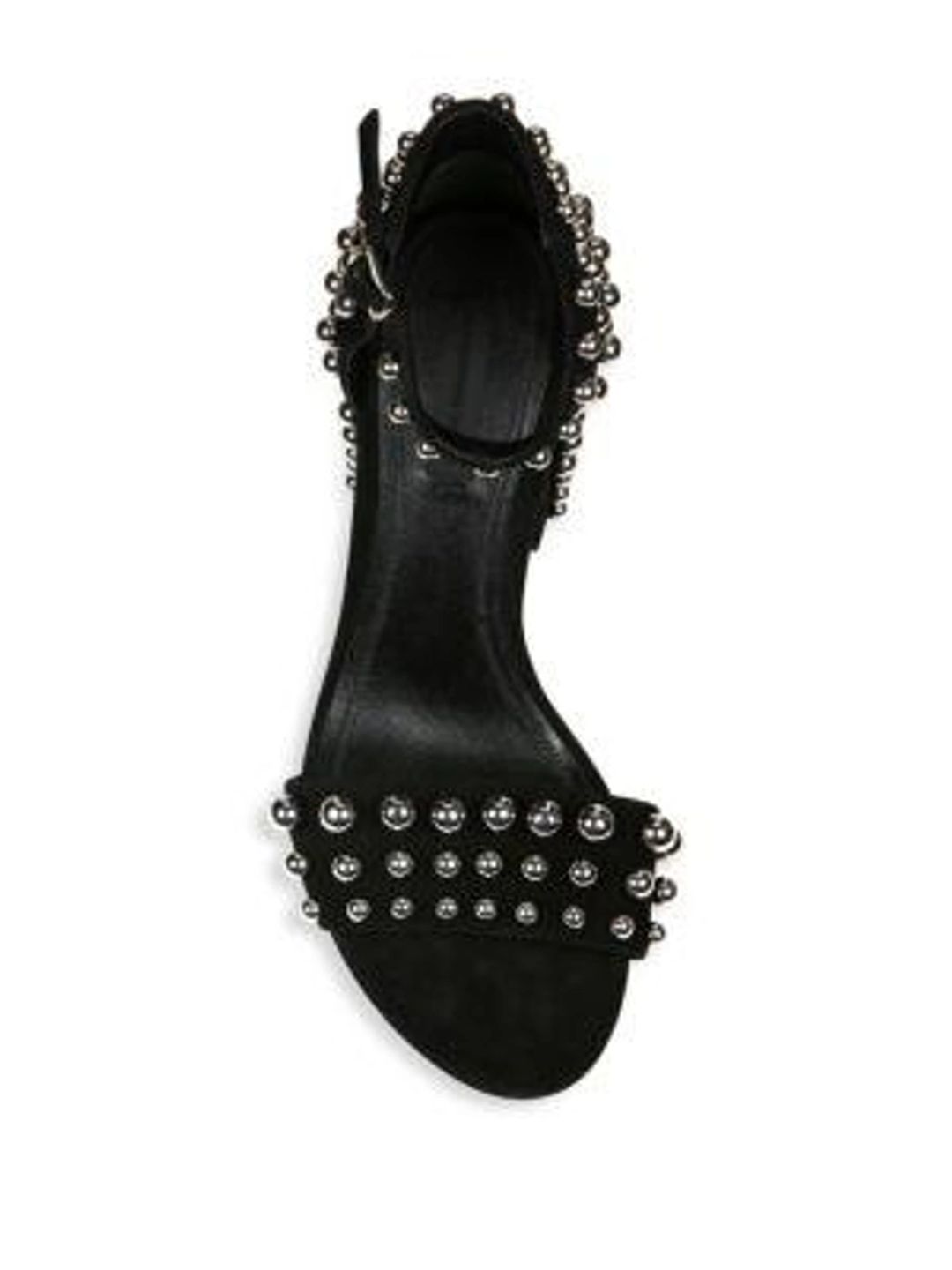 Abby Studded Tilt-heel City Sandal, Clay In Black #9