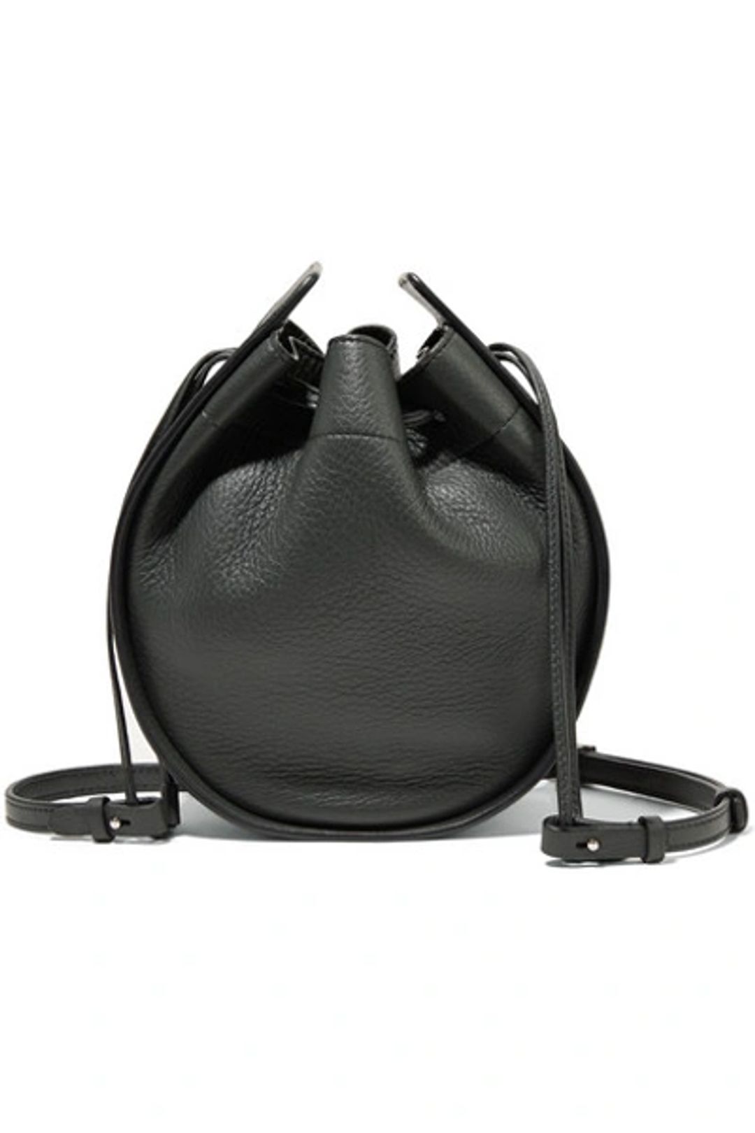 Drawstring Pouch Bag In Deerskin In Dark Green #3