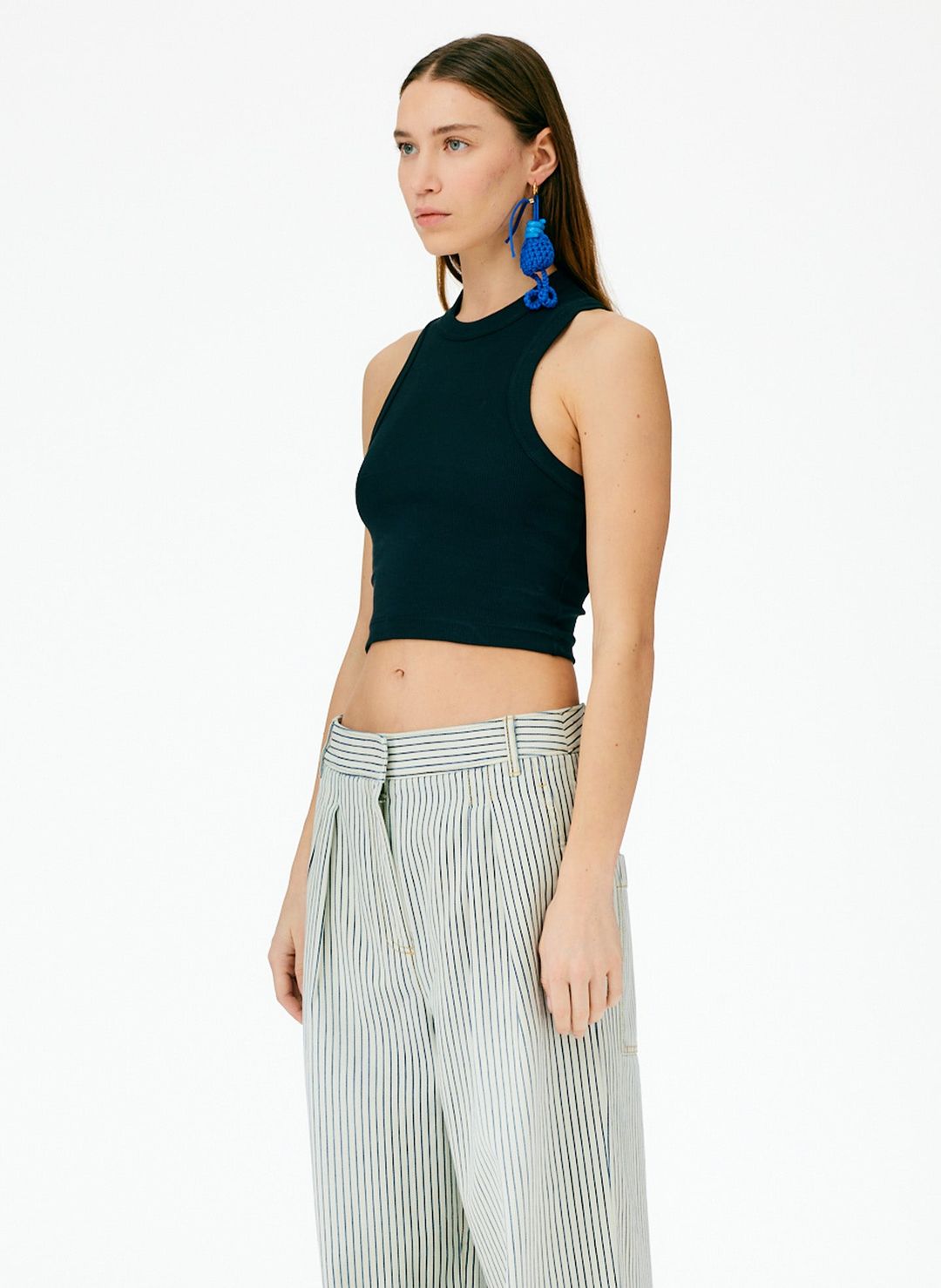 Ribbed T-Shirt Cropped Tank