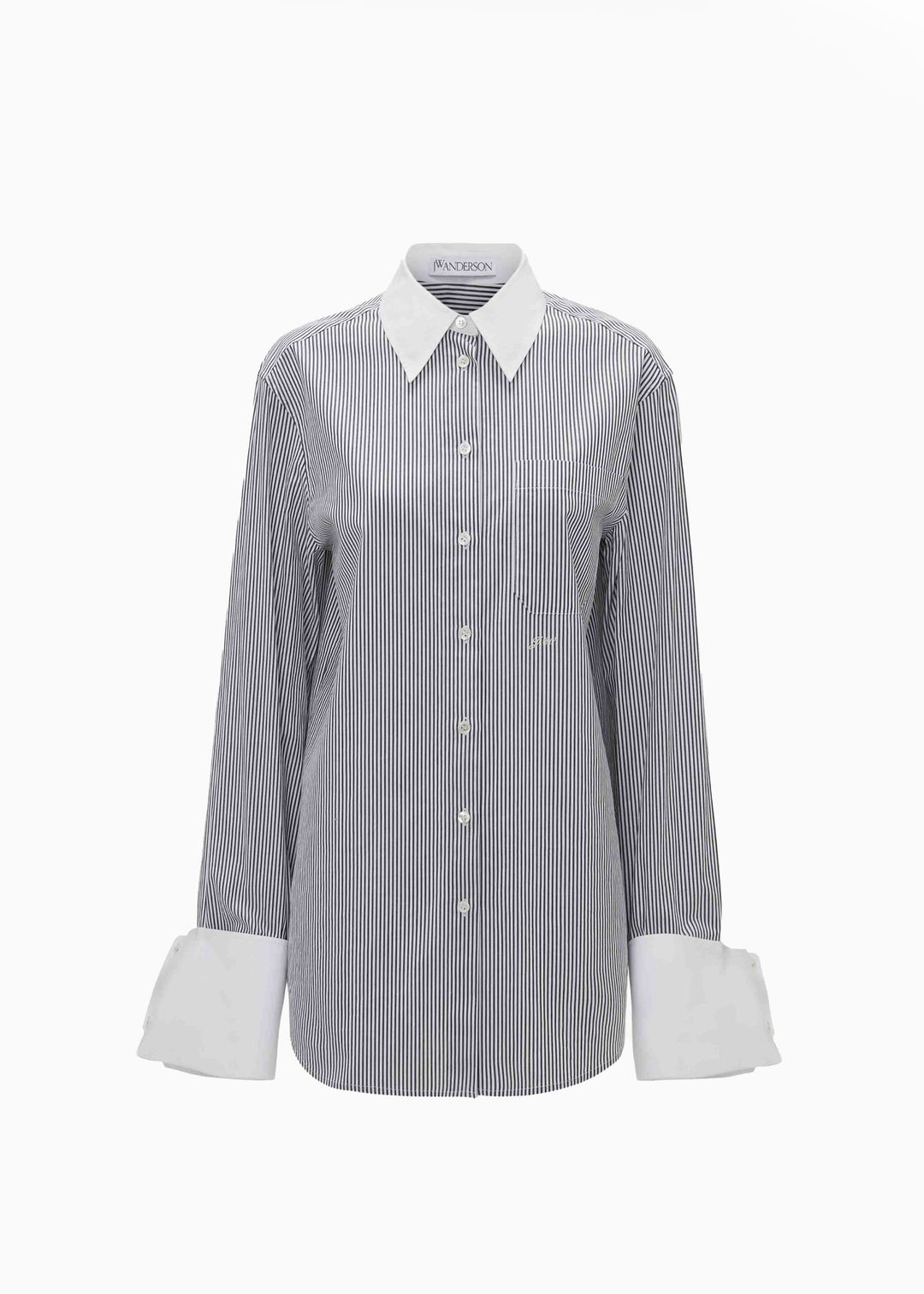 JW Anderson Oversized Cuff Shirt - Charcoal/White #10