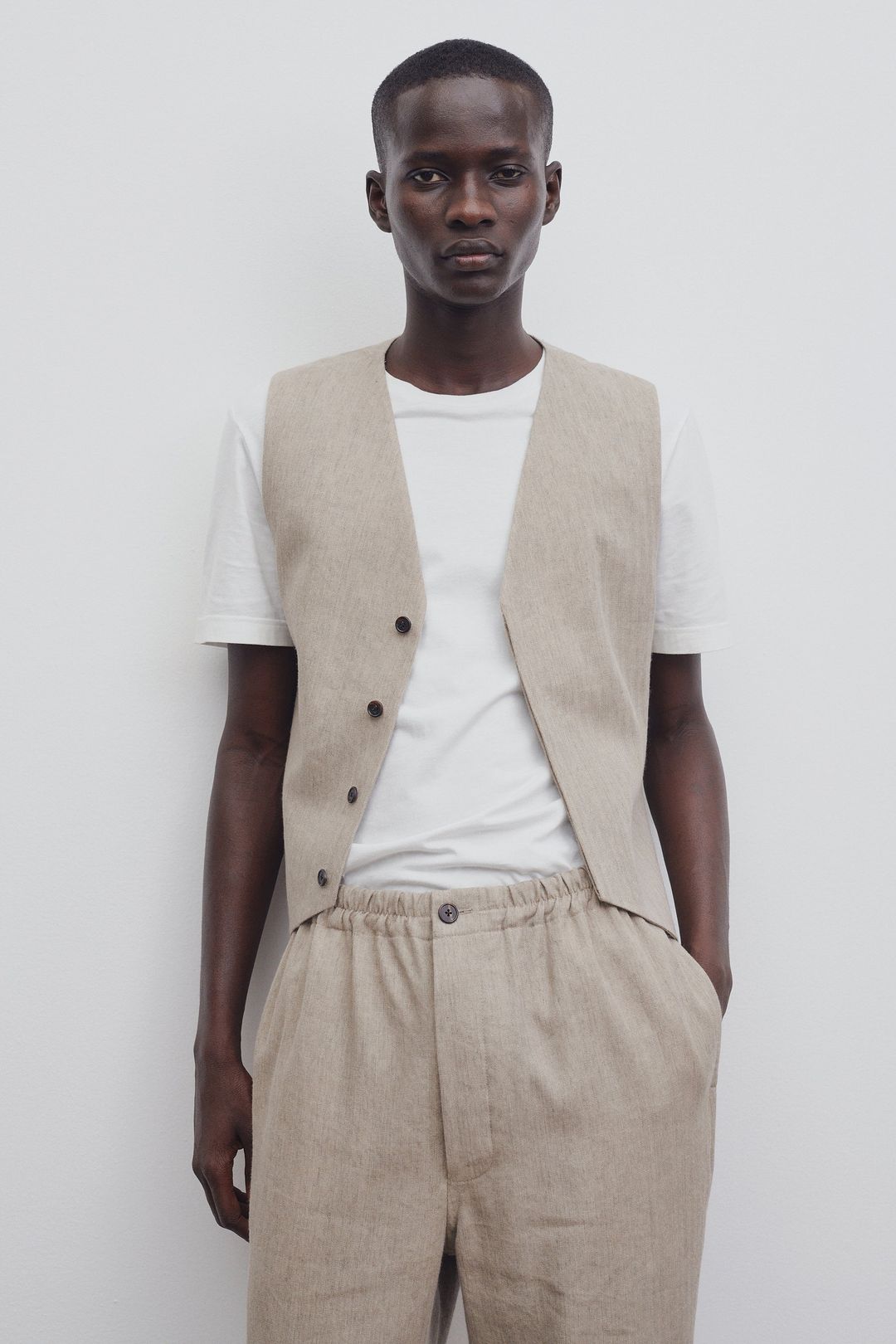 Derek Vest in Linen and Cashmere #3
