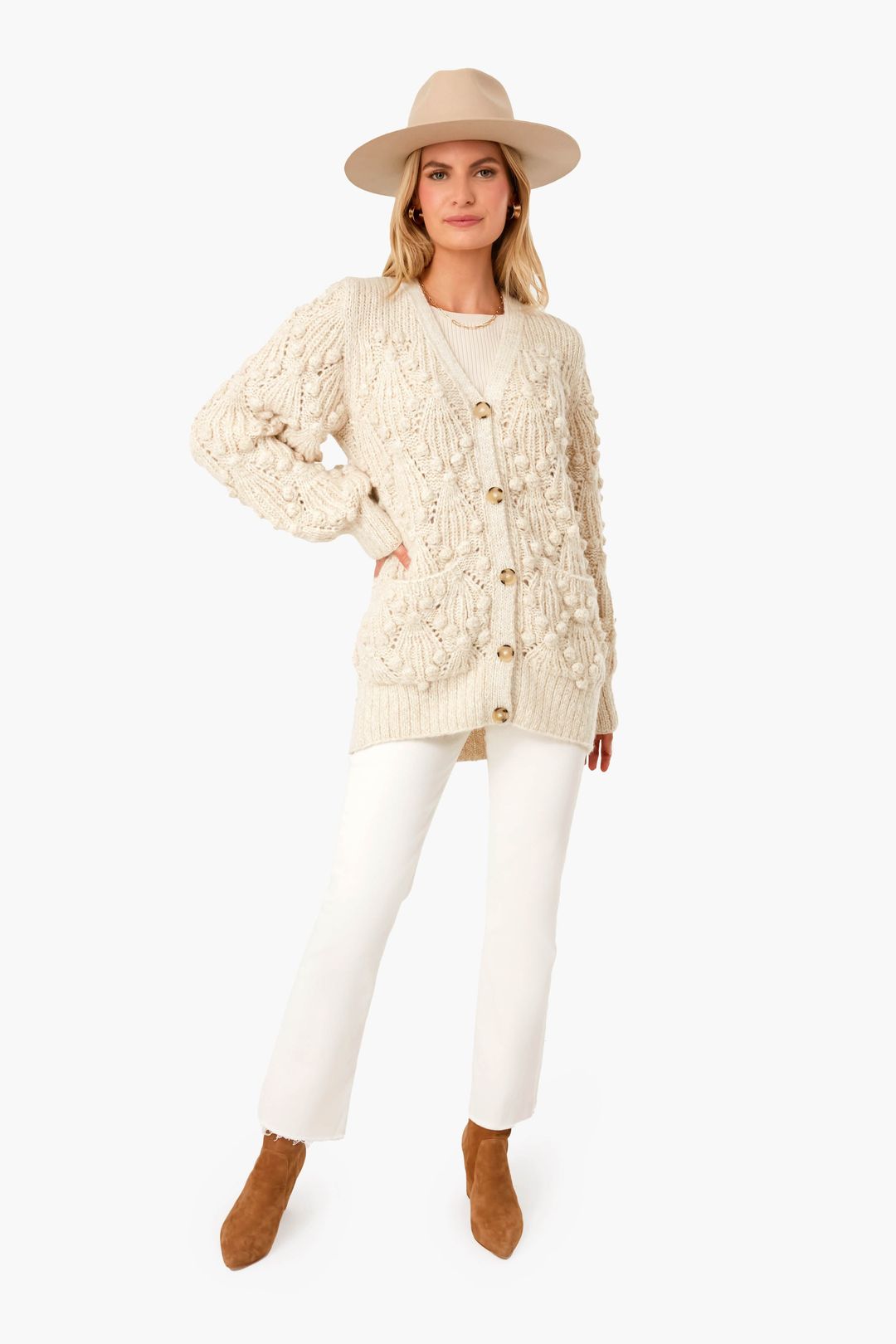 Nude Tweed Courtney Cardigan #6