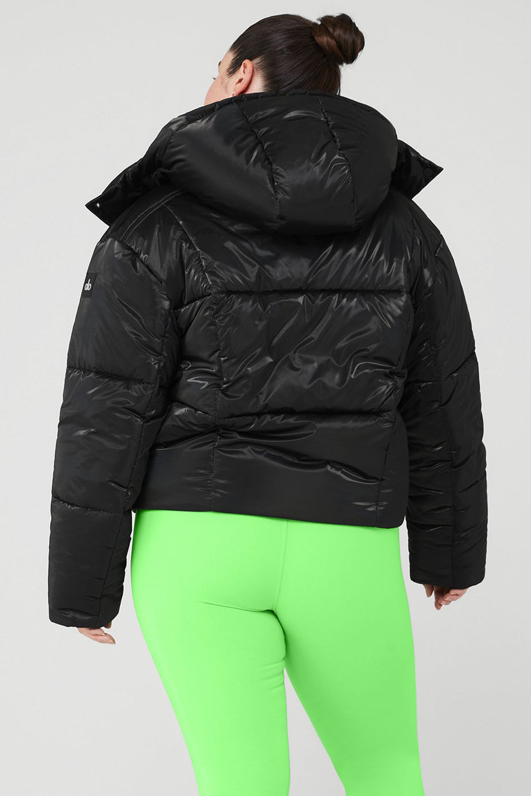 Pearlized Pristine Puffer - Black/Green Glow #7