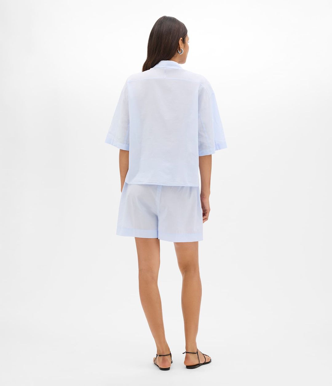 Voile Short Sleeve Shirt | Sky #3